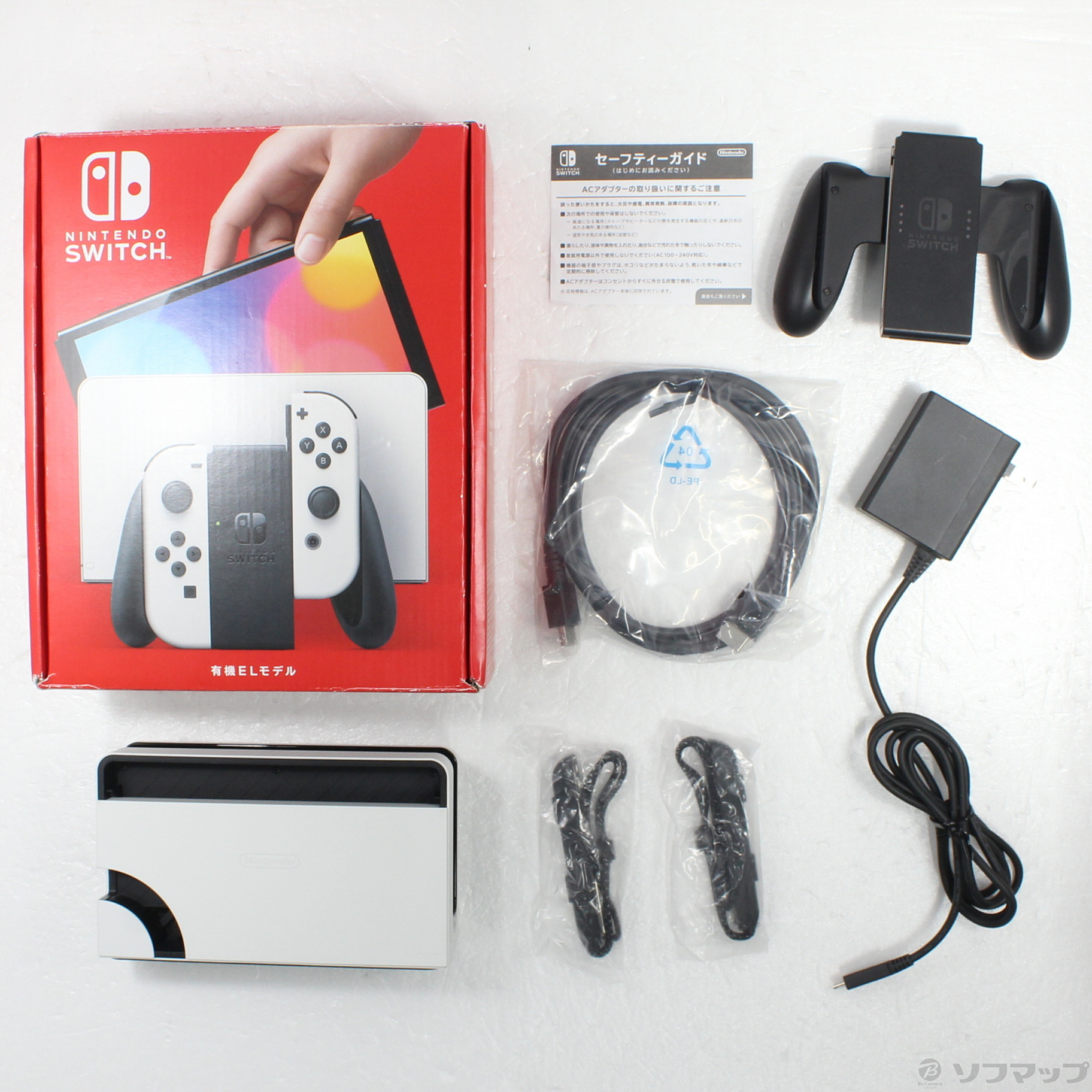 中古】Nintendo Switch 有機ELモデル Joy-Con(L)／(R) ホワイト