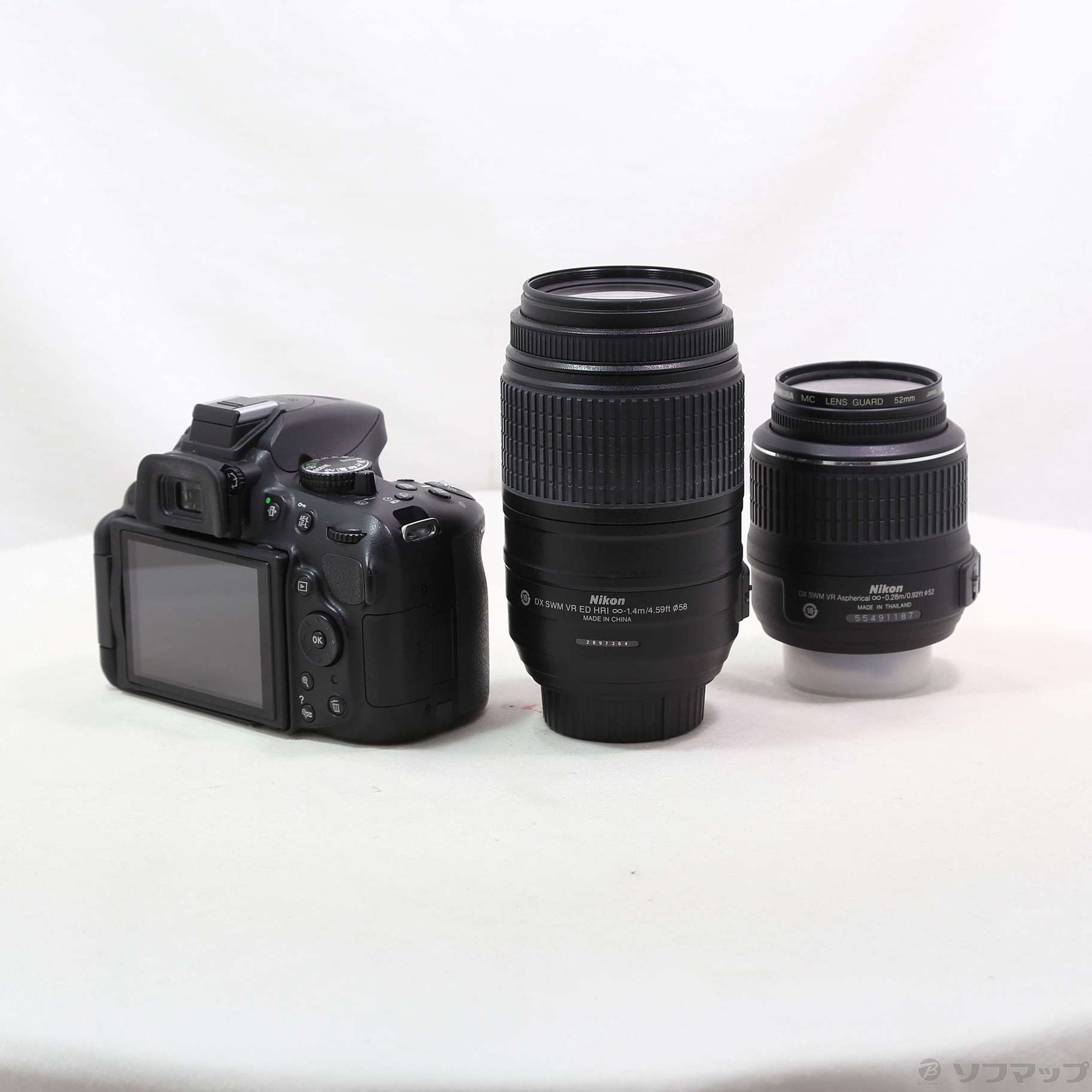 中古】期間特価対象品 NIKON D5200 ダブルズームキット ブラック (2410 
