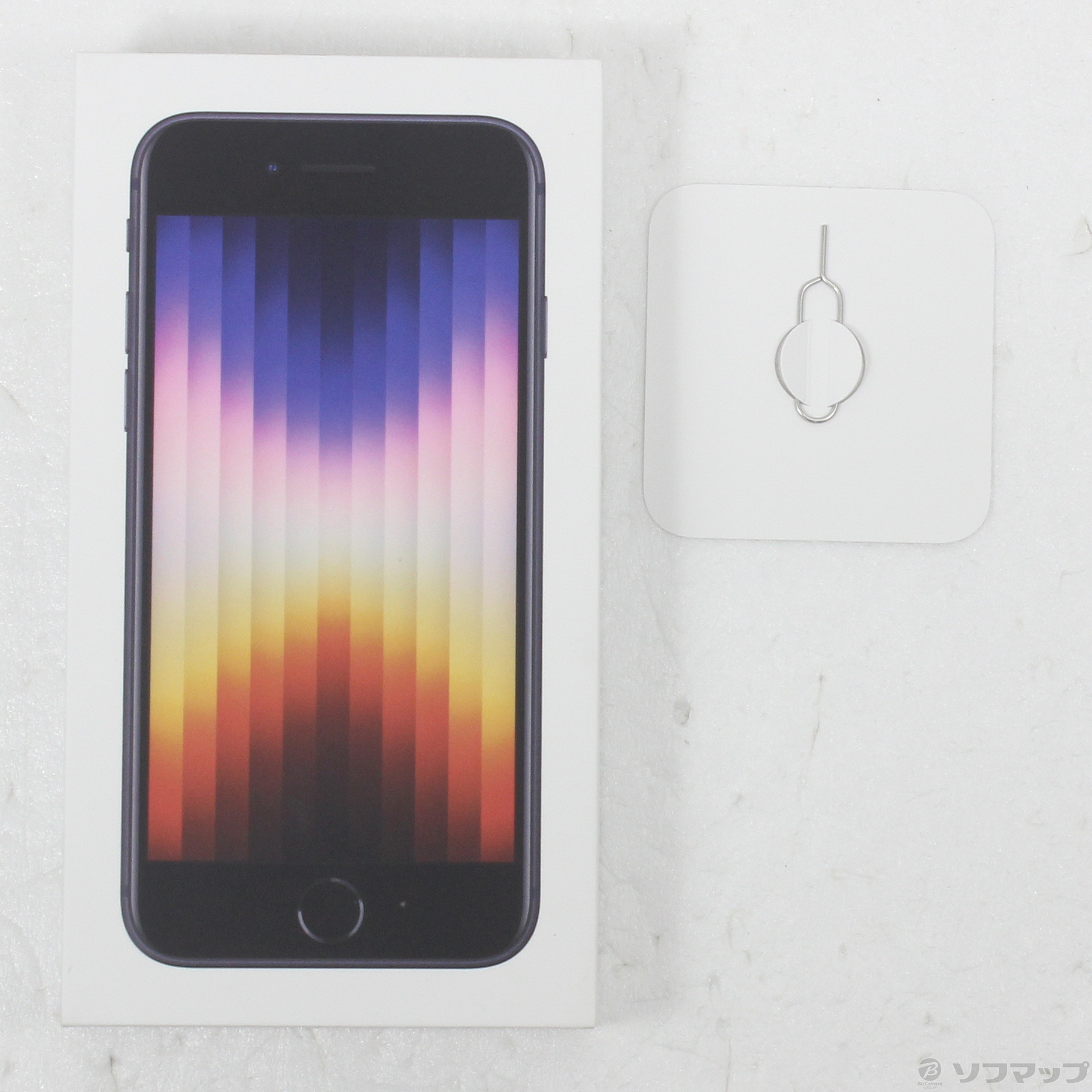 中古】iPhone SE 第3世代 128GB ミッドナイト MMYF3J／A SIMフリー