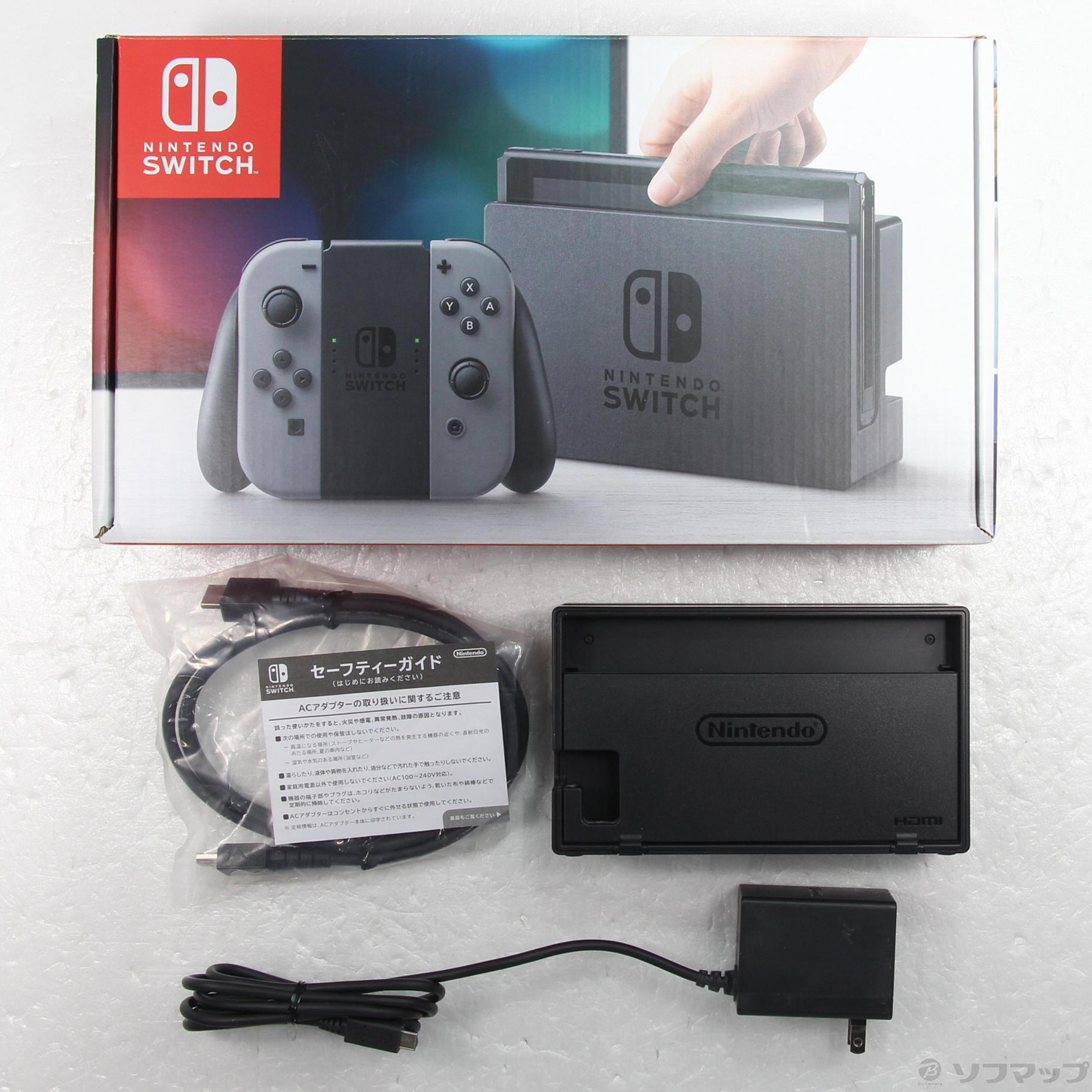 中古】Nintendo Switch Joy-Con (L) ／ (R) グレー [2133068867013
