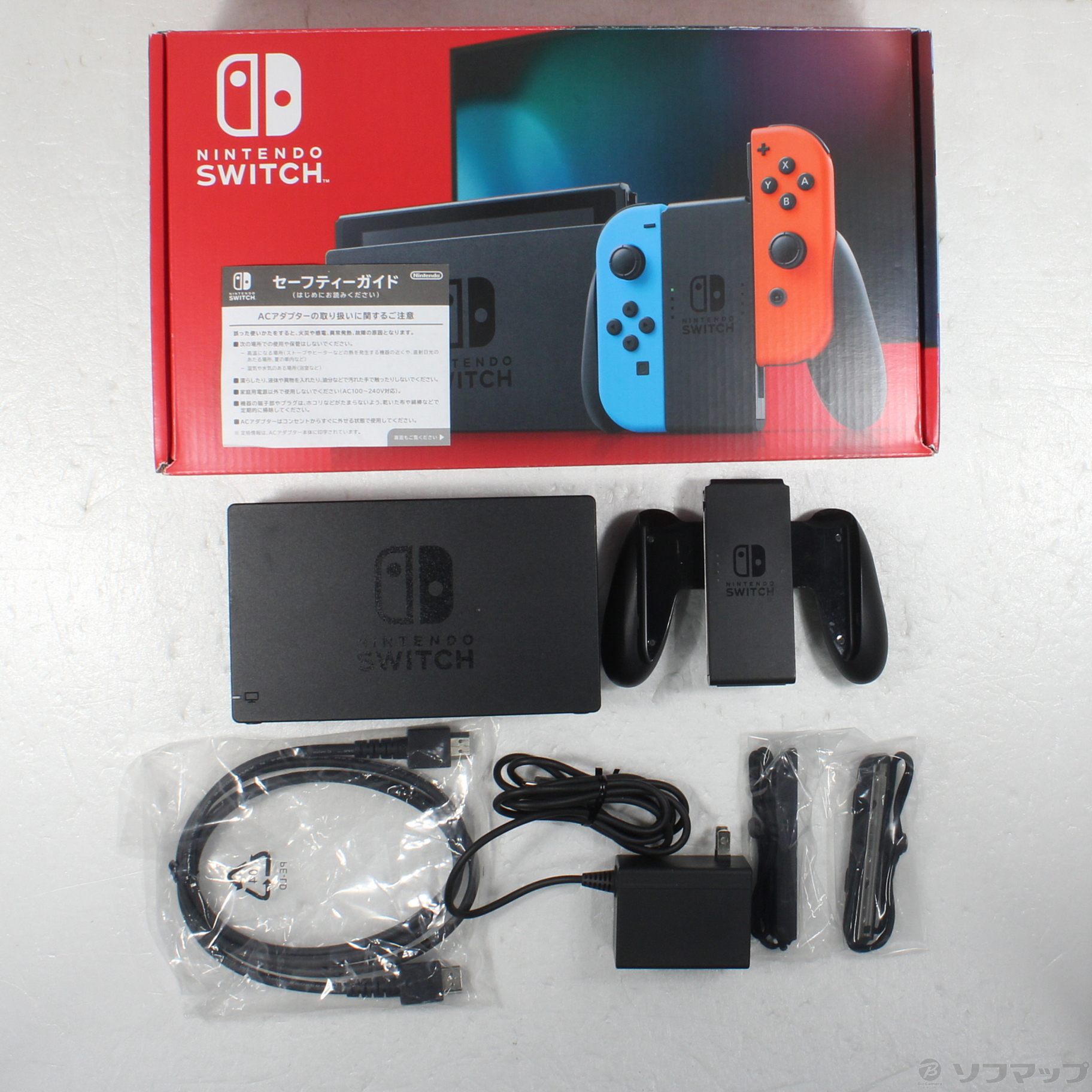 中古】Nintendo Switch Joy-Con (L) ネオンブルー／ (R) ネオンレッド