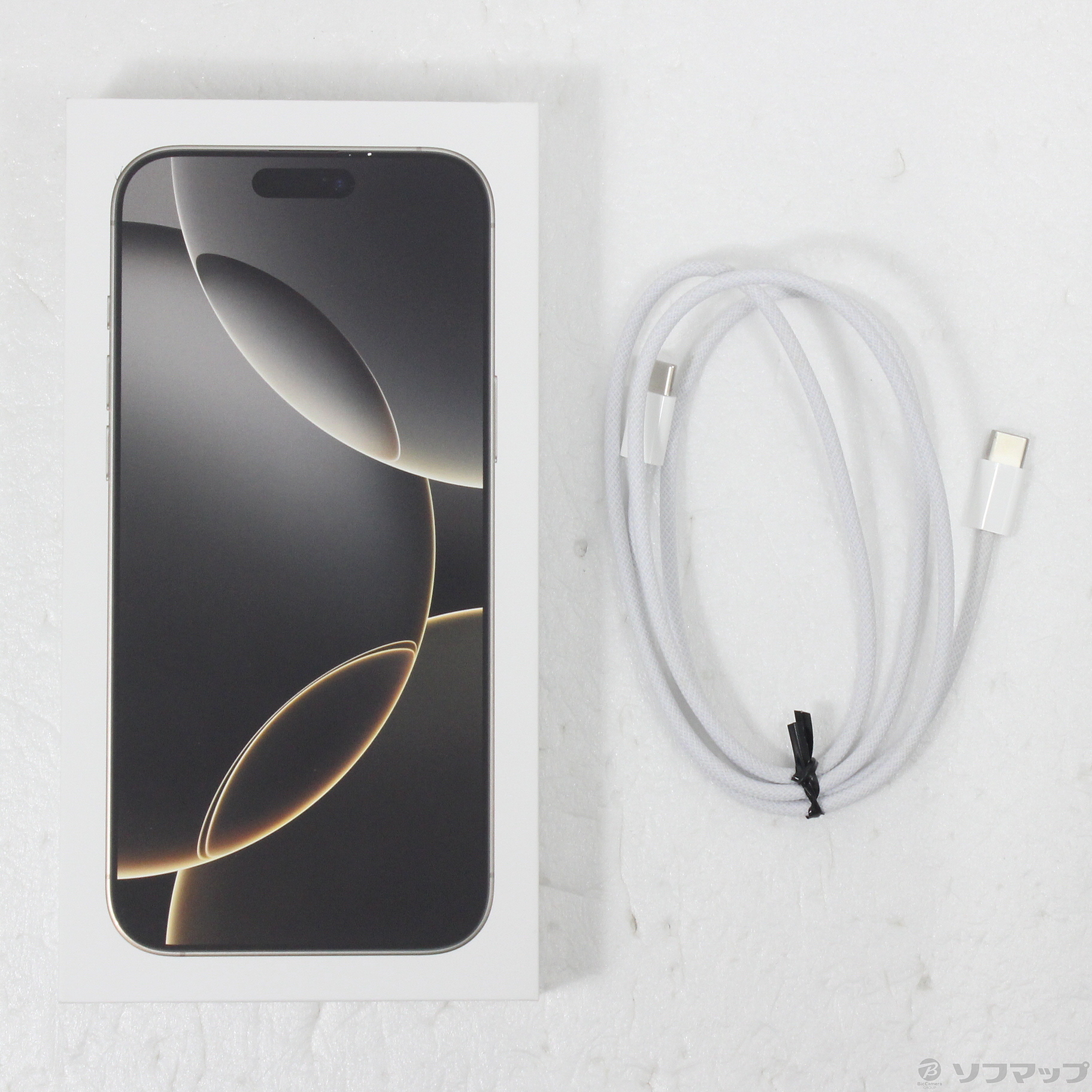 中古】iPhone16 Pro Max 256GB ナチュラルチタニウム MYWK3J／A SIM