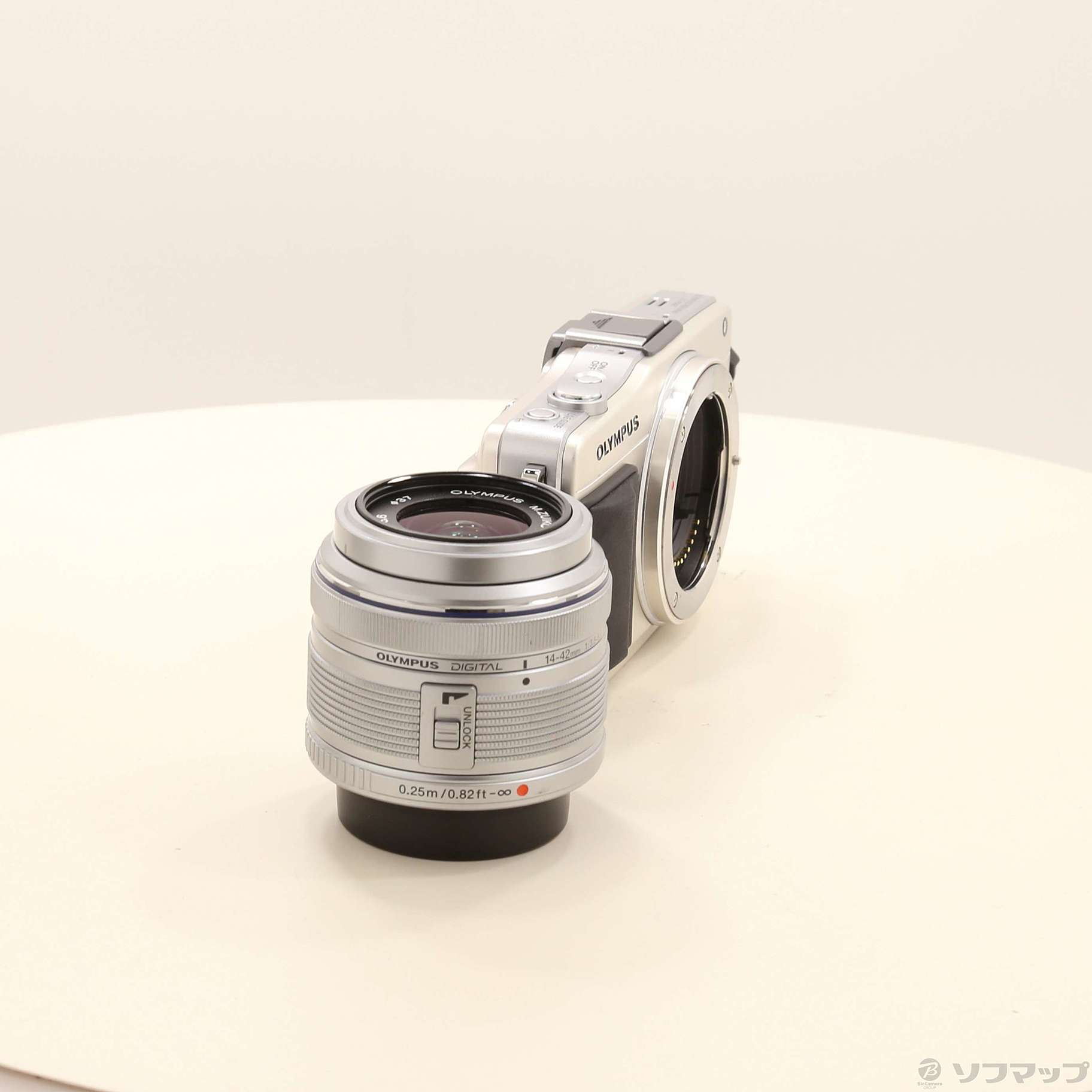 中古】PEN mini E-PM2レンズキット(シルバー) [2133069938804