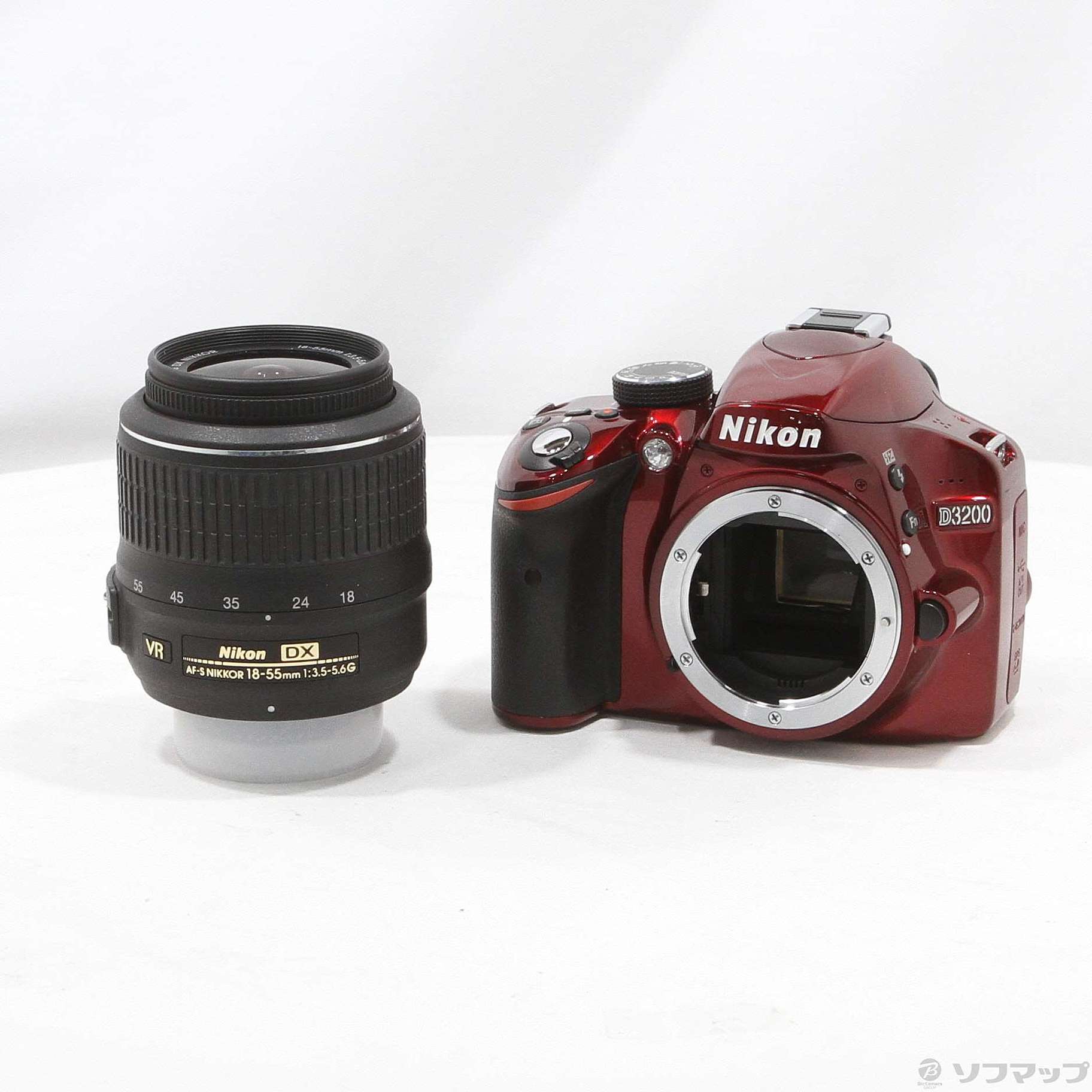 【希少レッド】Nikon D3200 レズキット 18-55mmVR動作確認済み 中古】NIKON D3200 18-55 VR レンズキット レッド (2416万画素／SDXC