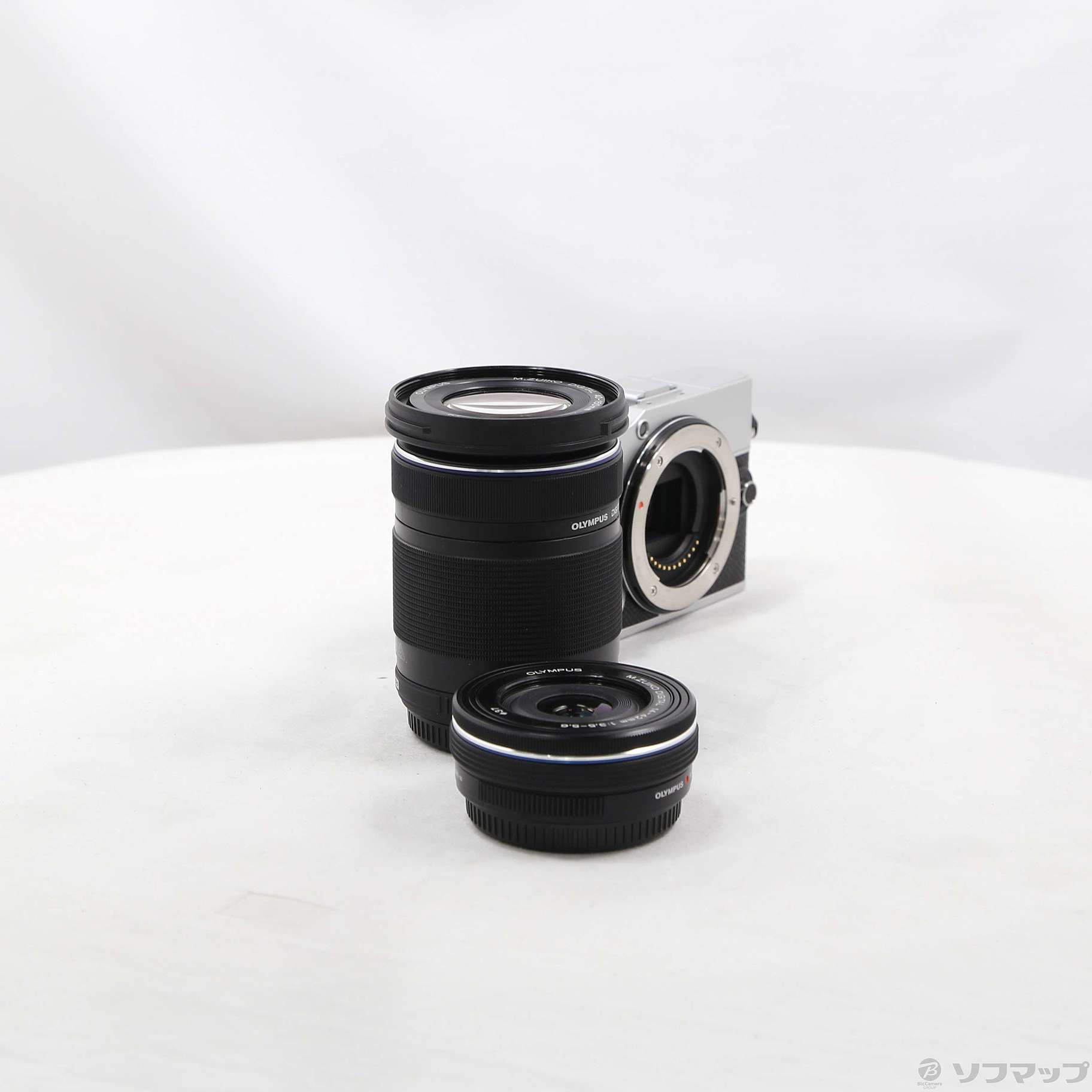 中古】OLYMPUS PEN E-P7 EZダブルズームキット シルバー