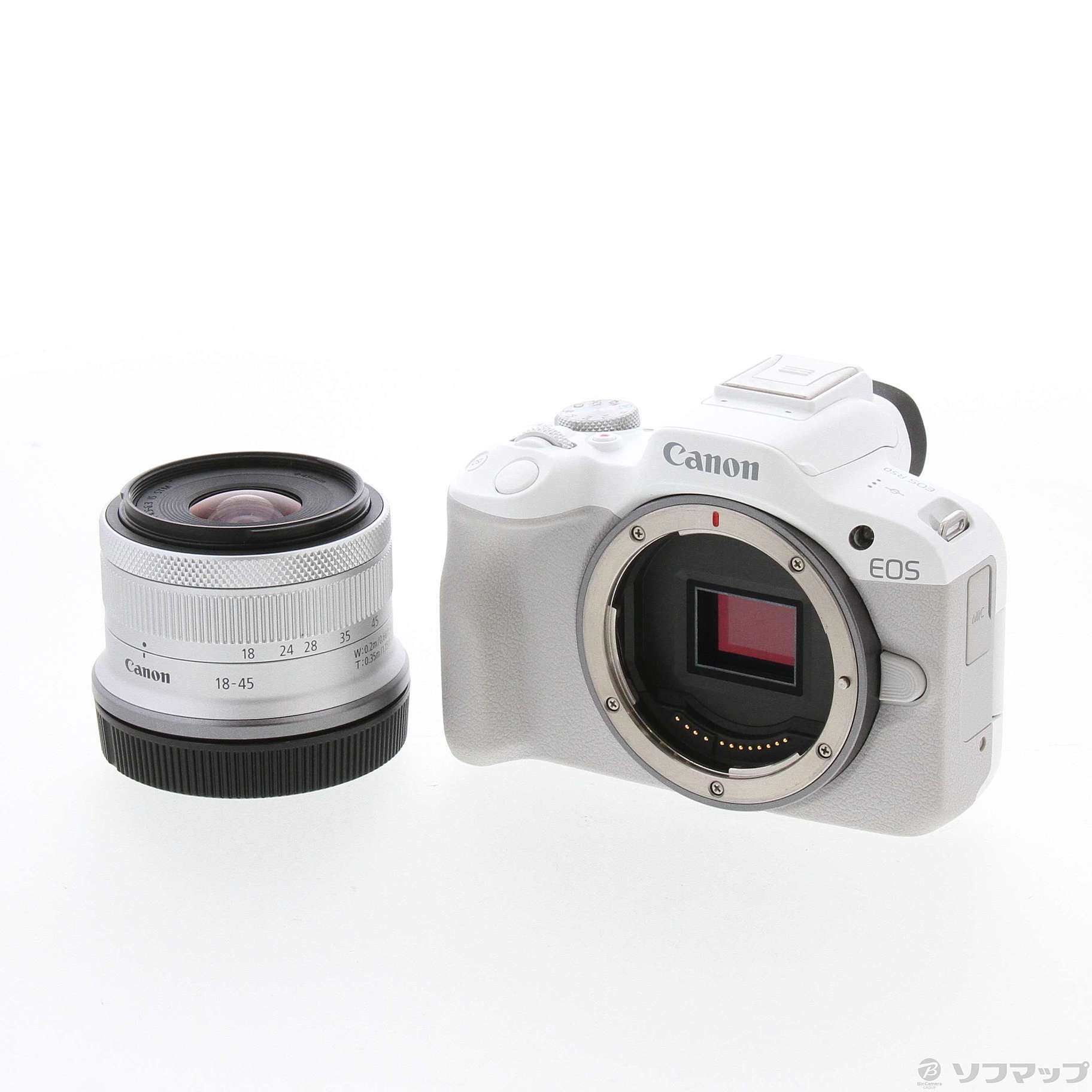 中古】EOS R50 RF-S18-45 IS STM レンズキット ホワイト