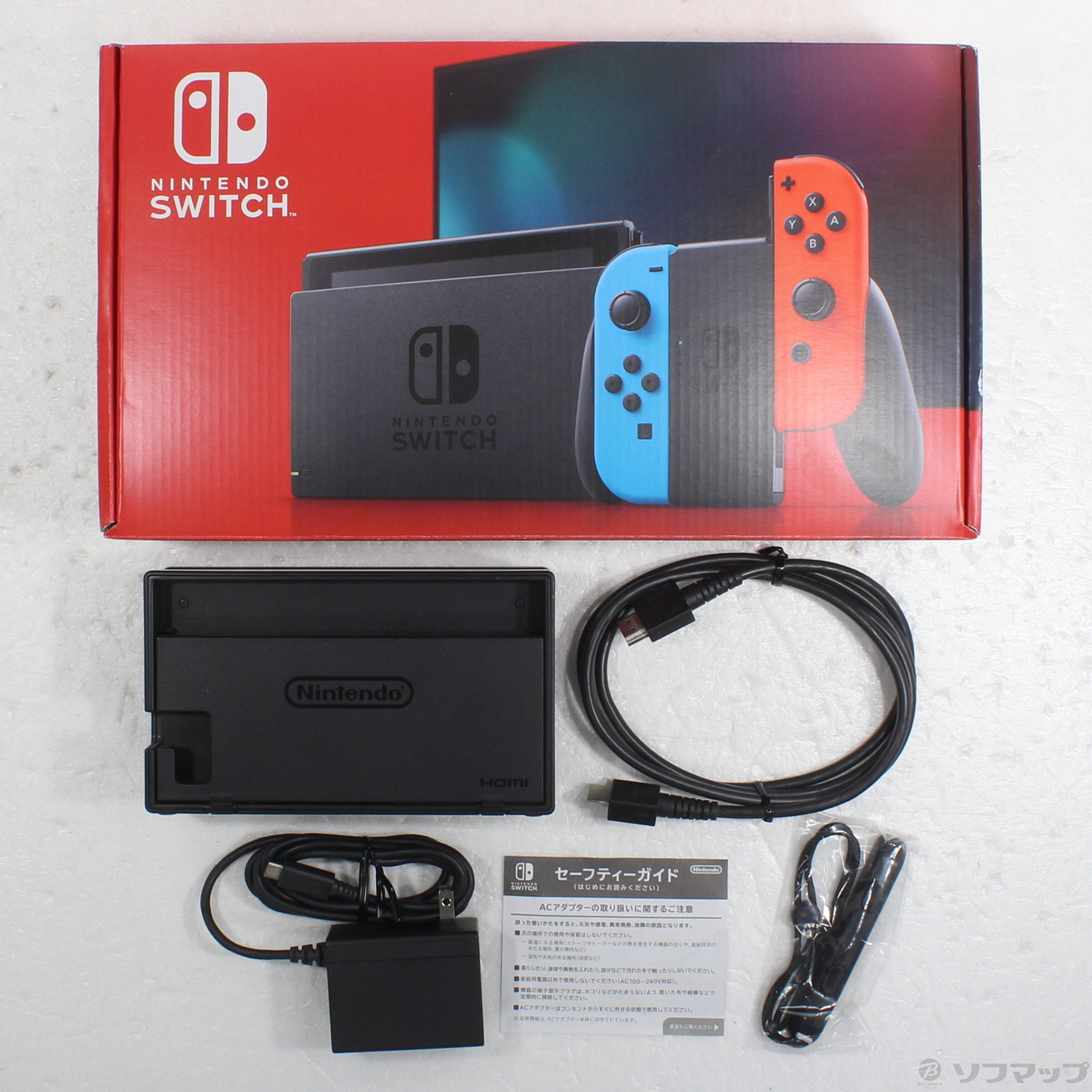 中古】Nintendo Switch Joy-Con (L) ネオンブルー／ (R) ネオンレッド