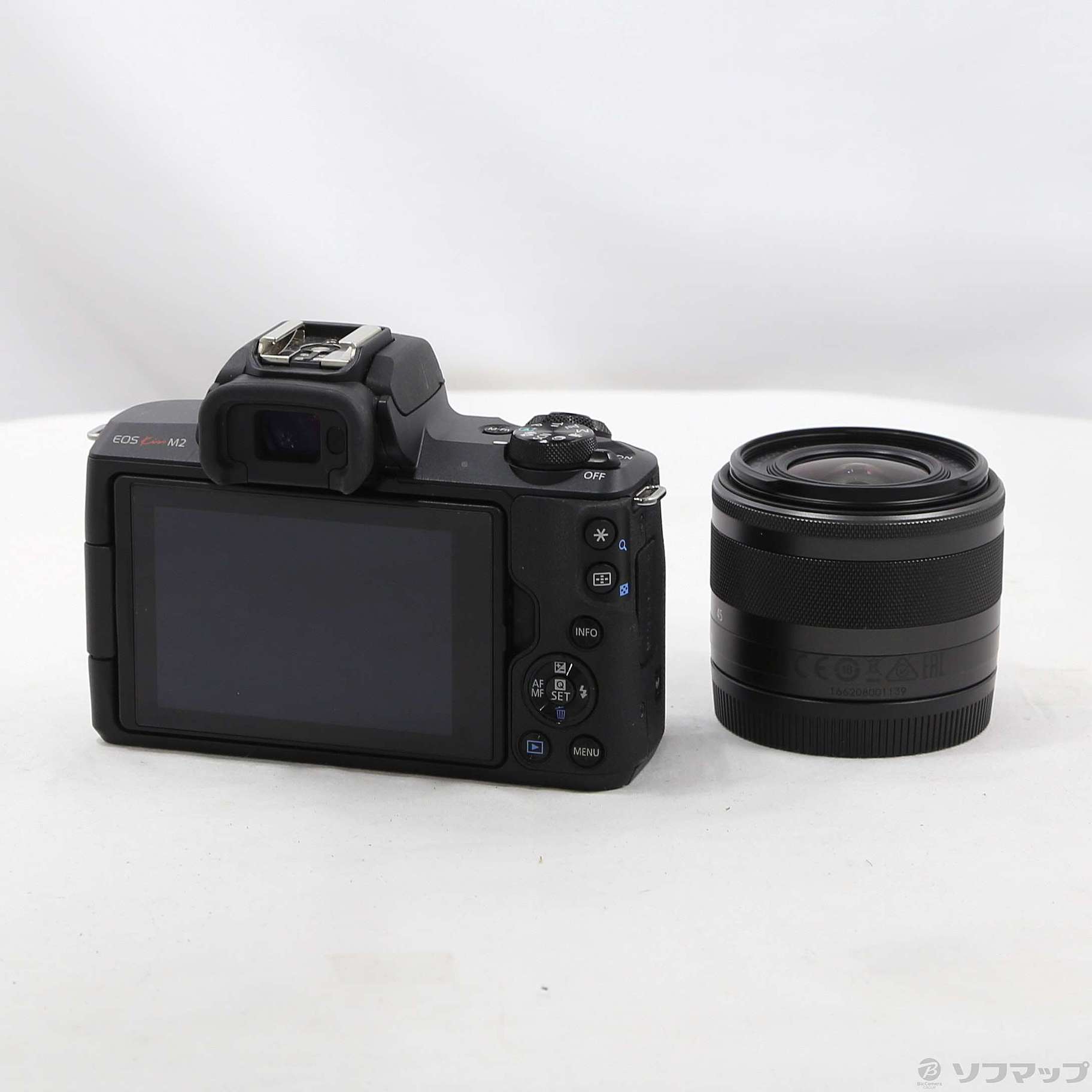 中古】EOS Kiss M2 EF-M15-45 IS STM レンズキット ブラック