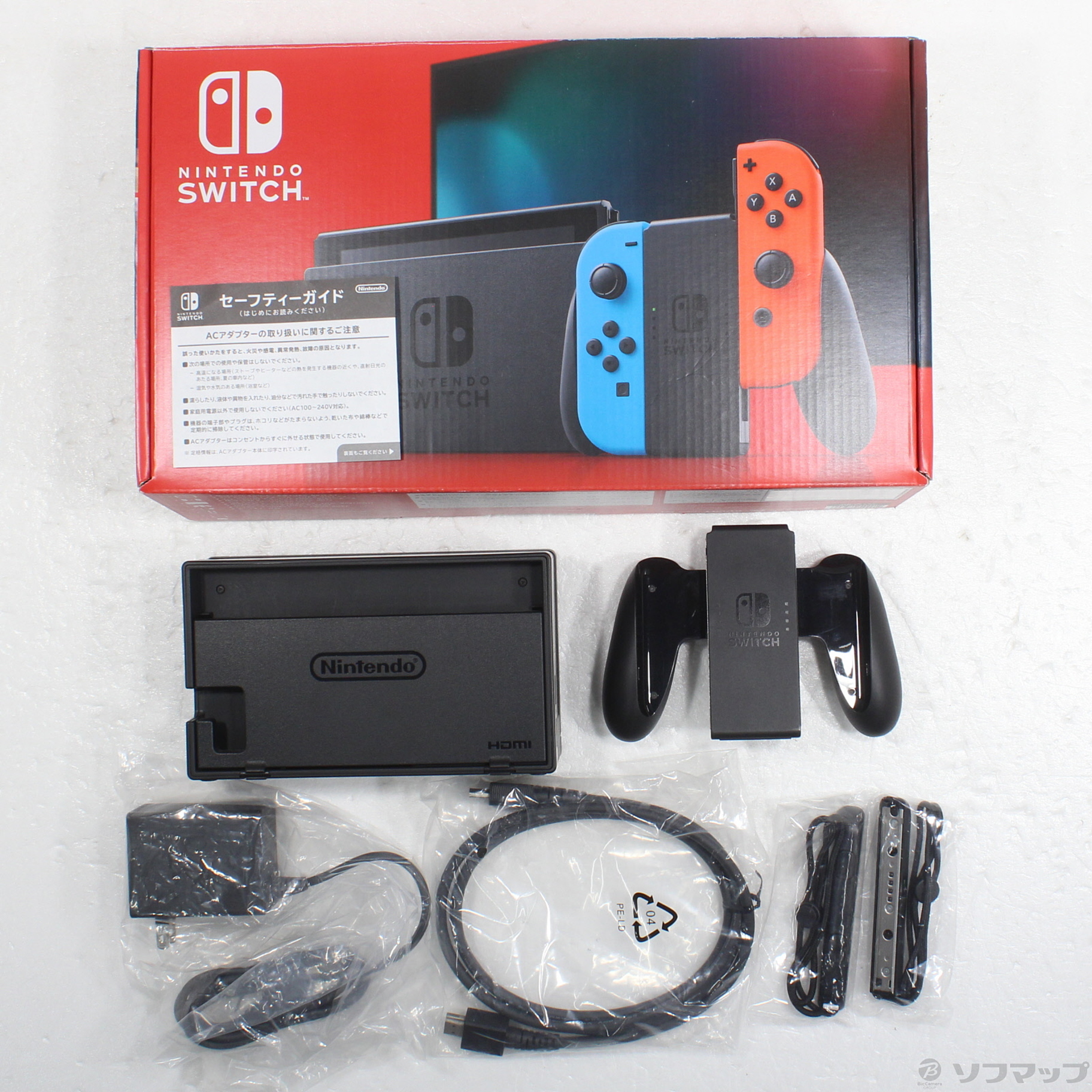 中古】Nintendo Switch Joy-Con (L) ネオンブルー／ (R) ネオンレッド
