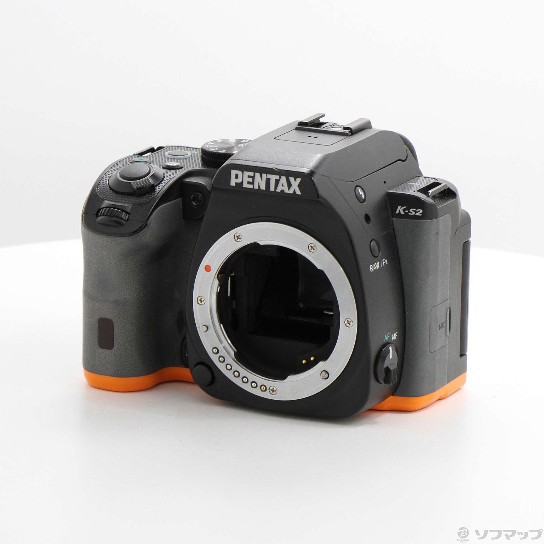 中古】K-S2 ボディ ブラックxオレンジ (2042万画素／SDHC 