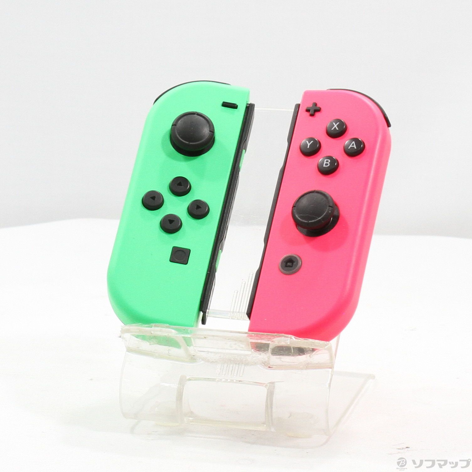 【美品】JOY-CON (L)/(R)ネオングリーン&ネオンピンク 中古】JOY-CON (L) ネオングリーン／ (R) ネオンピンク 【Switch