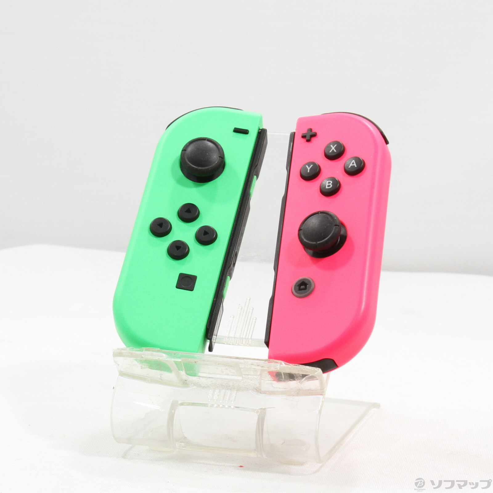 中古】JOY-CON (L) ネオングリーン／ (R) ネオンピンク 【Switch
