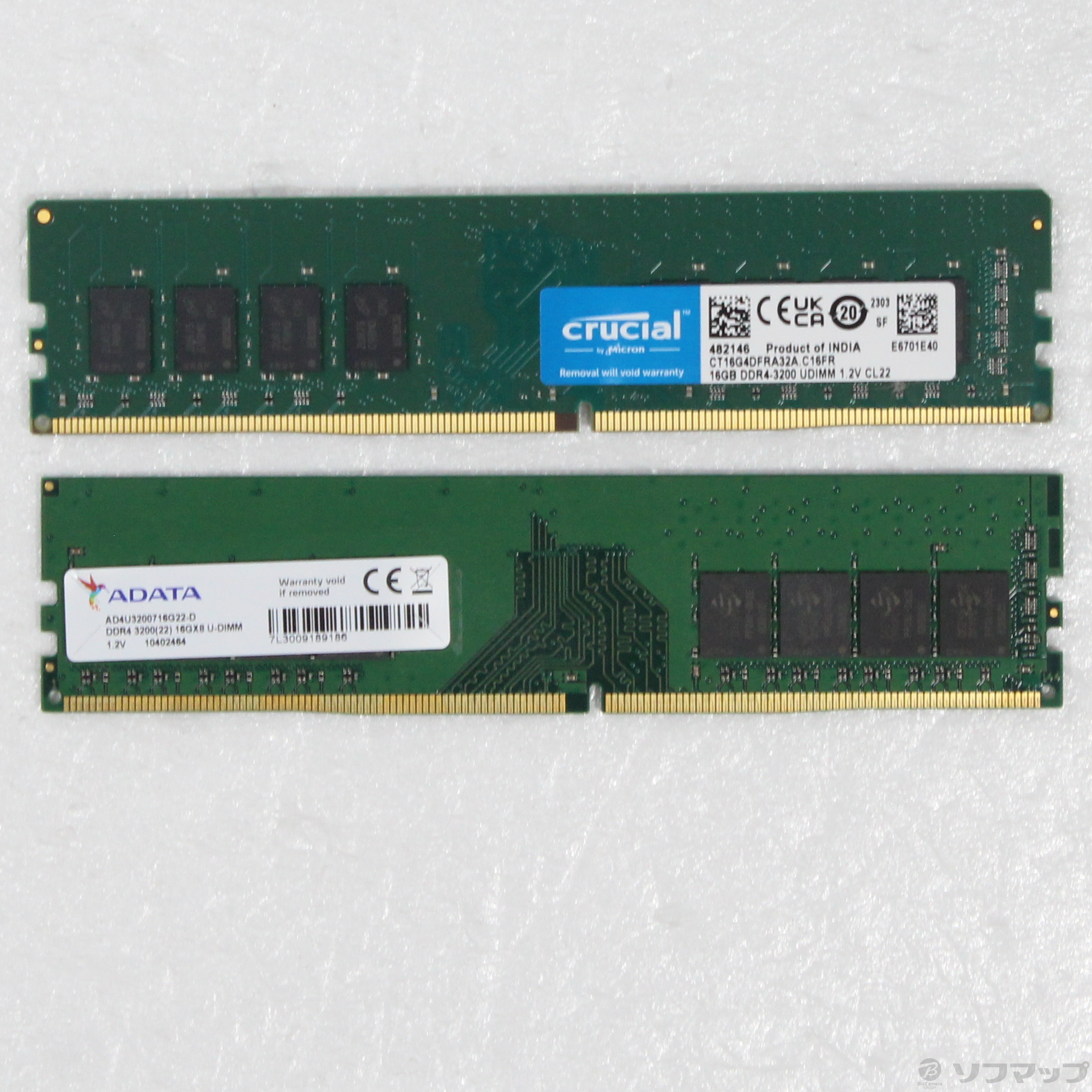 中古】288P DDR4 PC4-25600 DDR4-3200 32GB 16GB×2枚組 ［288P PC4
