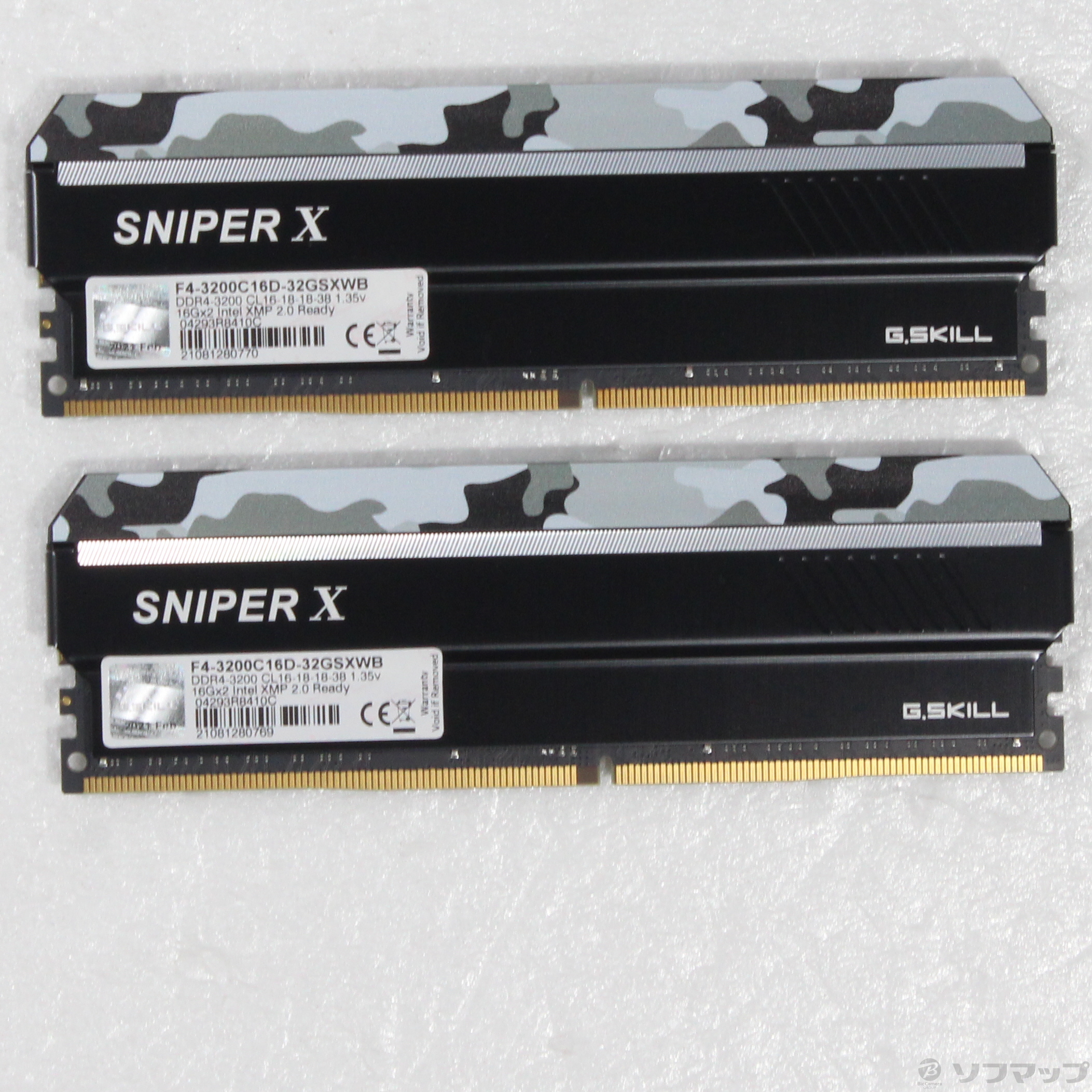 中古】288P DDR4 PC4-25600 DDR4-3200 32GB 16GB×2枚組 ［288P PC4 