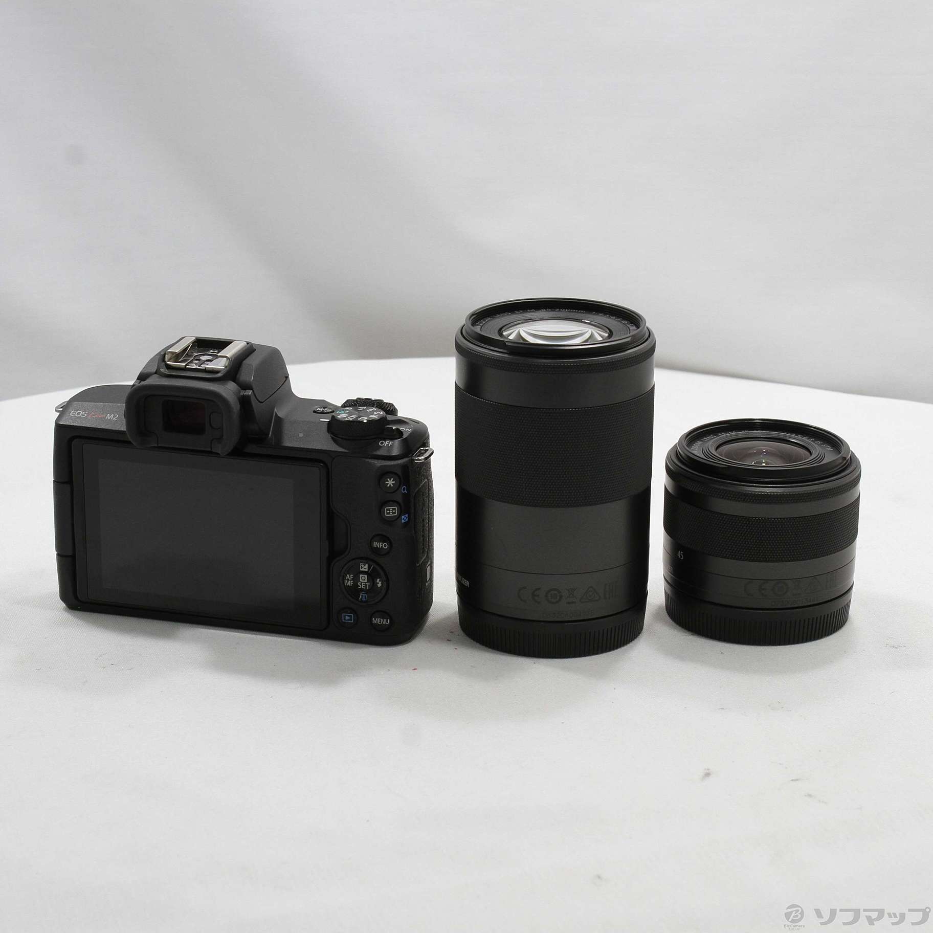 中古】EOS Kiss M2 ダブルズームキット ブラック [2133072157872