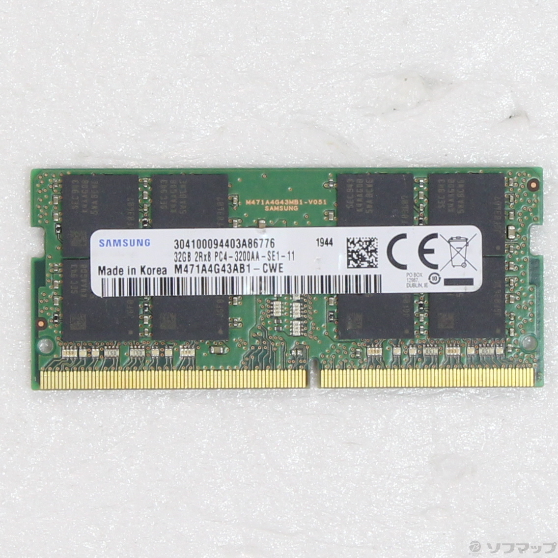 中古】260P SODIMM PC4-25600 DDR4-3200 32GB [2133072220606] - 法人