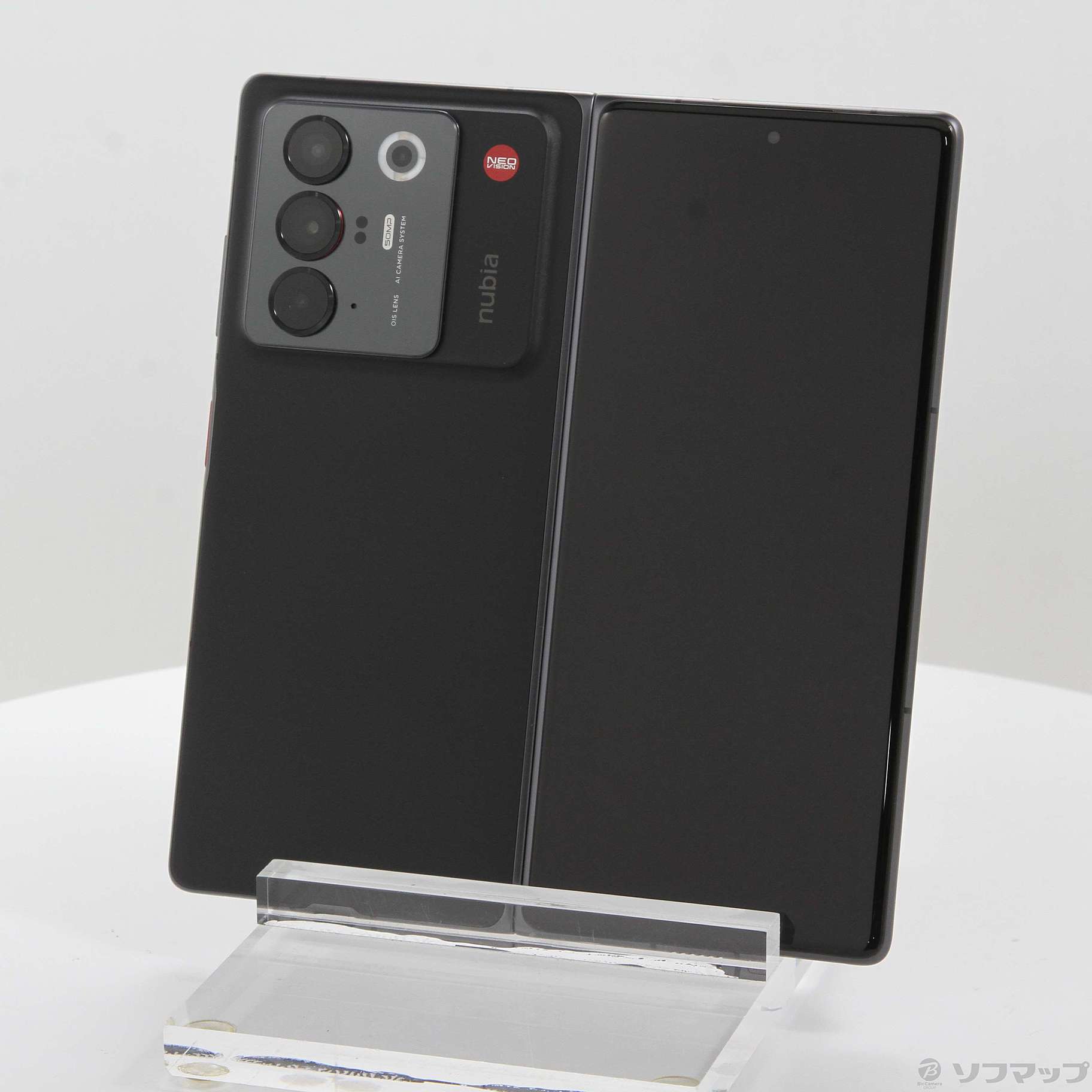中古】nubia Fold 256GB ブラック ZESCN1 Y!mobile SIMフリー