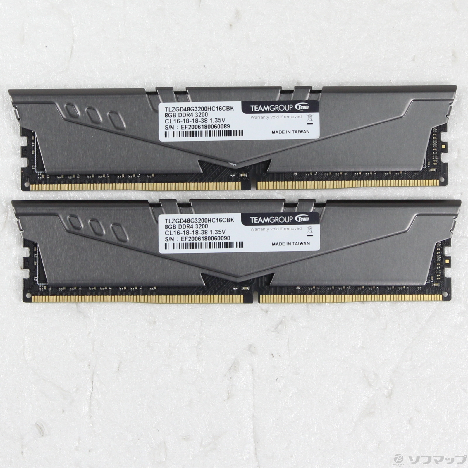 中古】288P PC4-25600 DDR4-3200 16GB 8GB×2枚組 [2133072645324 