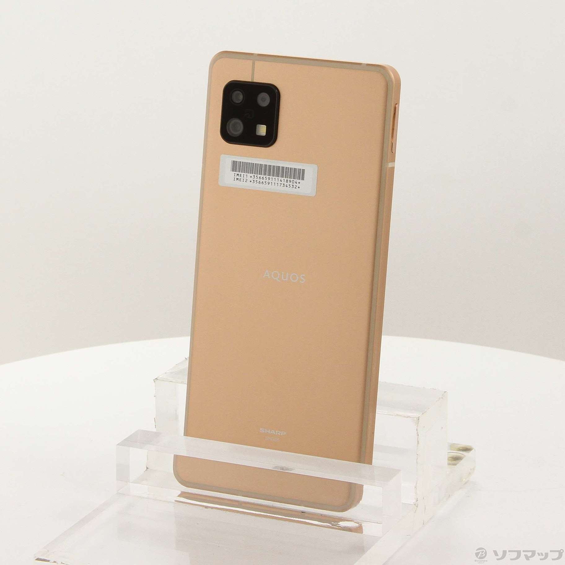 中古品〕 AQUOS sense6 64GB ライトカッパー SHG05 au SIMフリー｜の