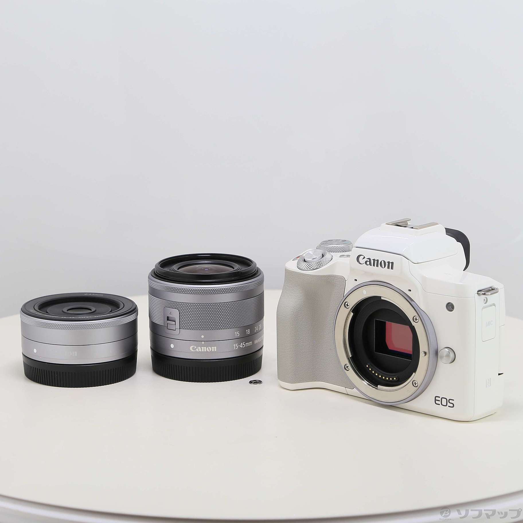 中古】EOS Kiss M ダブルレンズキット ホワイト [2133072825382 