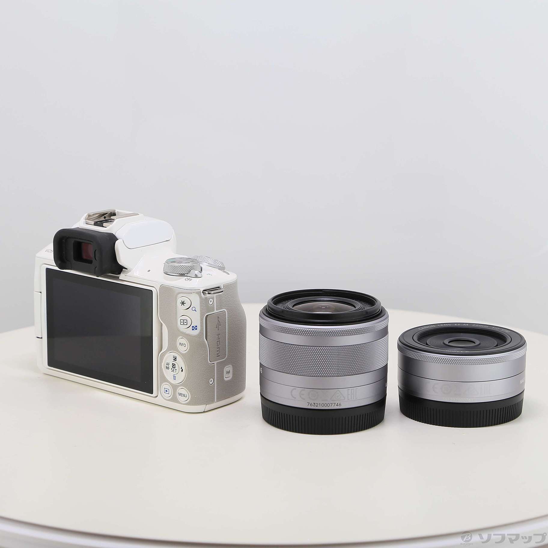 中古】EOS Kiss M ダブルレンズキット ホワイト [2133072825382 