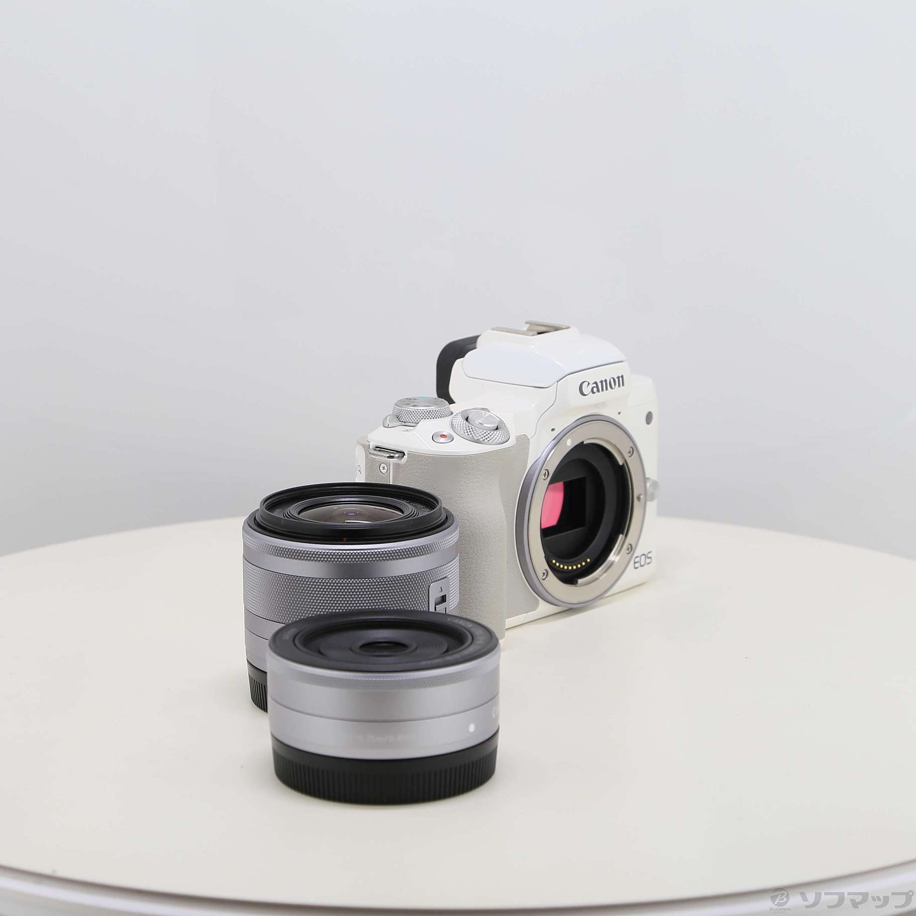 中古】EOS Kiss M ダブルレンズキット ホワイト [2133072825382 