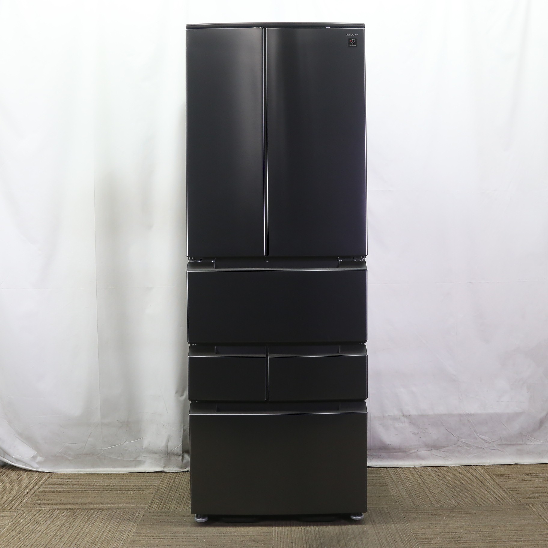 中古】〔展示品〕 プラズマクラスター冷蔵庫 ダスクダークメタル SJ