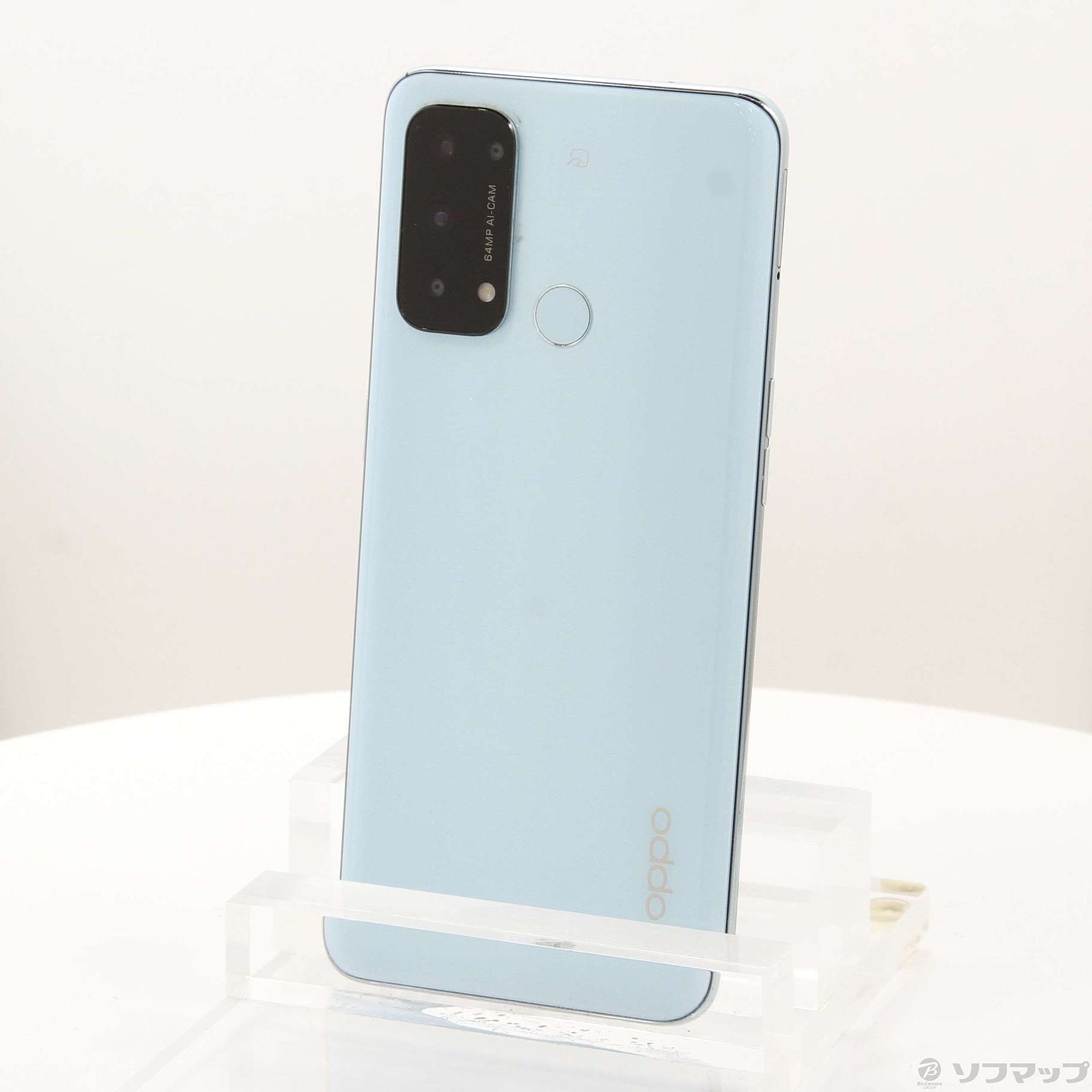 中古】Reno5 A 128GB アイスブルー A103OP Y!mobile SIMフリー