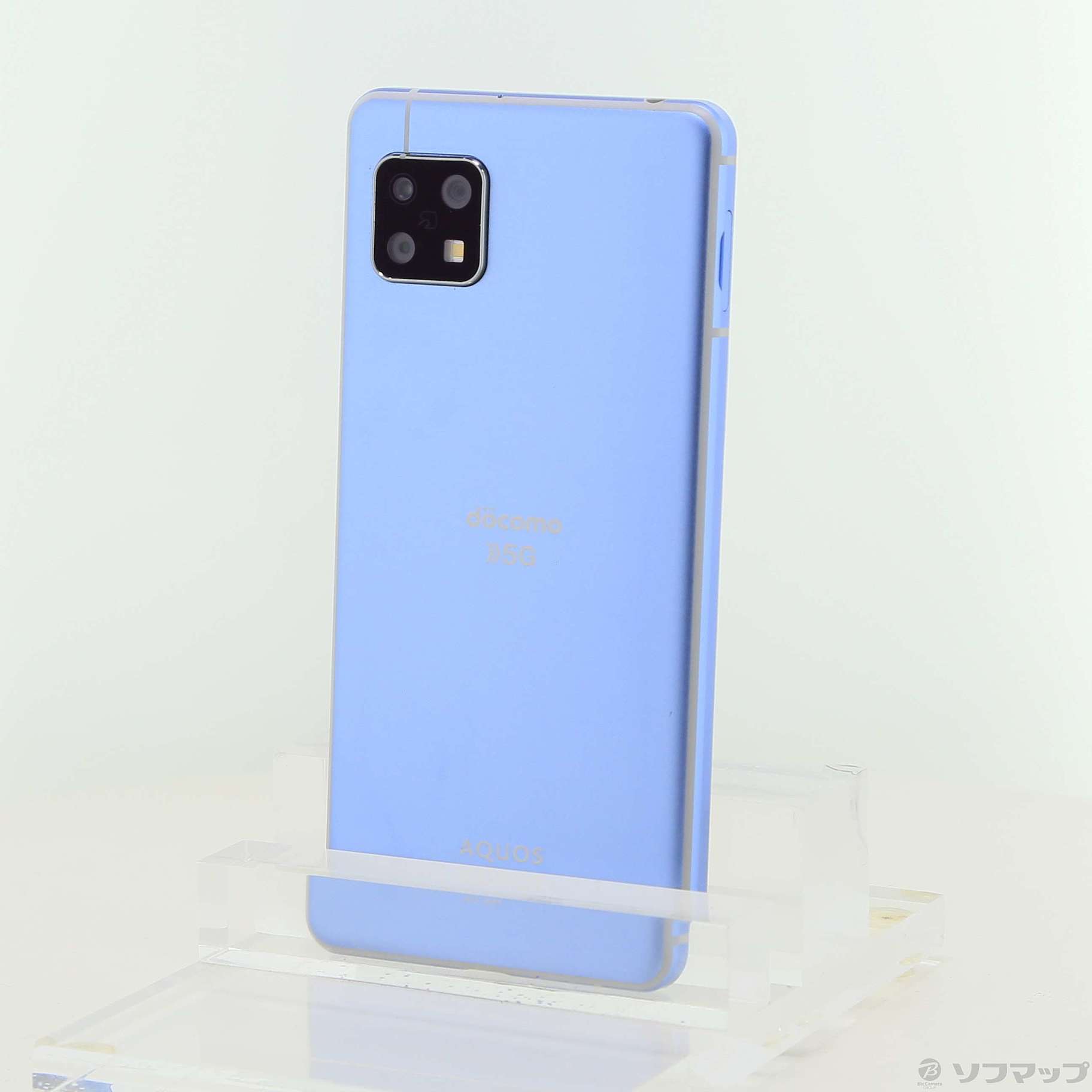 中古】AQUOS sense5G 64GB スカイブルー SH-53A docomoロック解除SIM