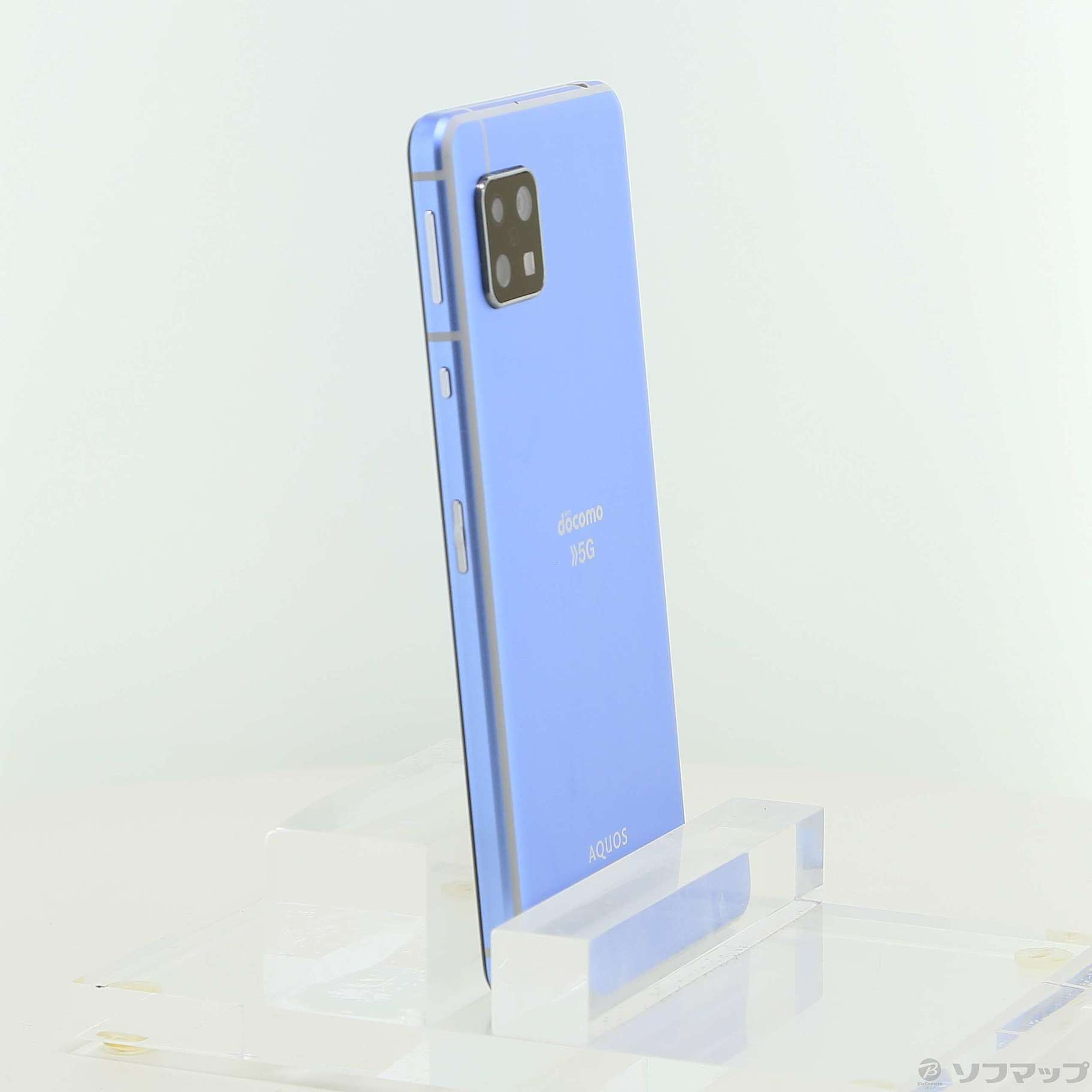中古品〕 AQUOS sense5G 64GB スカイブルー SH-53A docomoロック解除