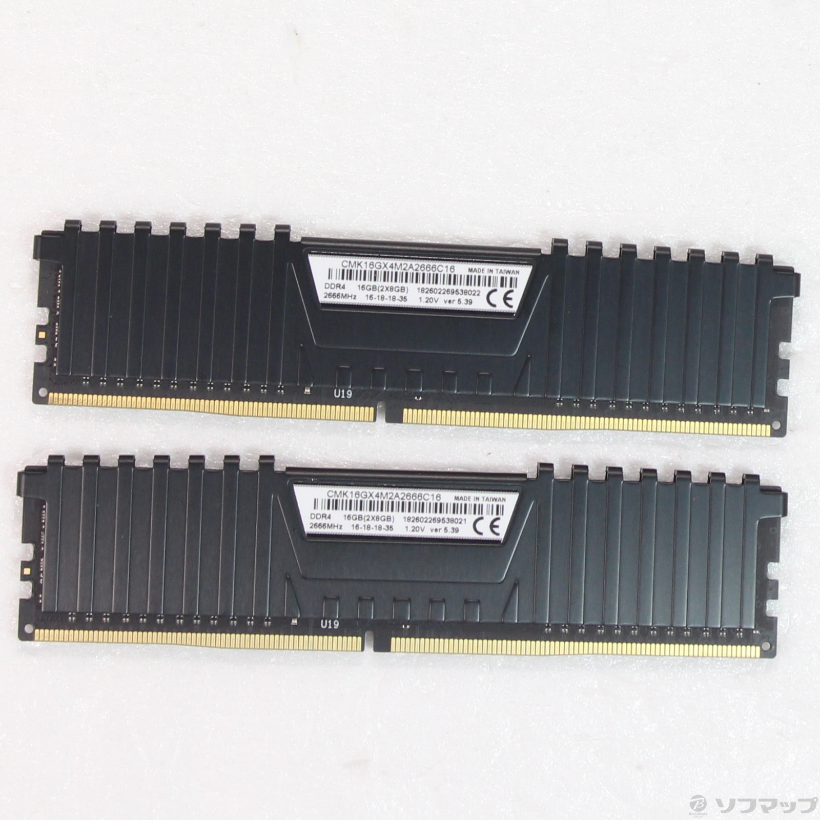 中古】CMK16GX4M2A2666C16 16GB 8GB×2枚組 ［288P PC4-21300(DDR4-2666