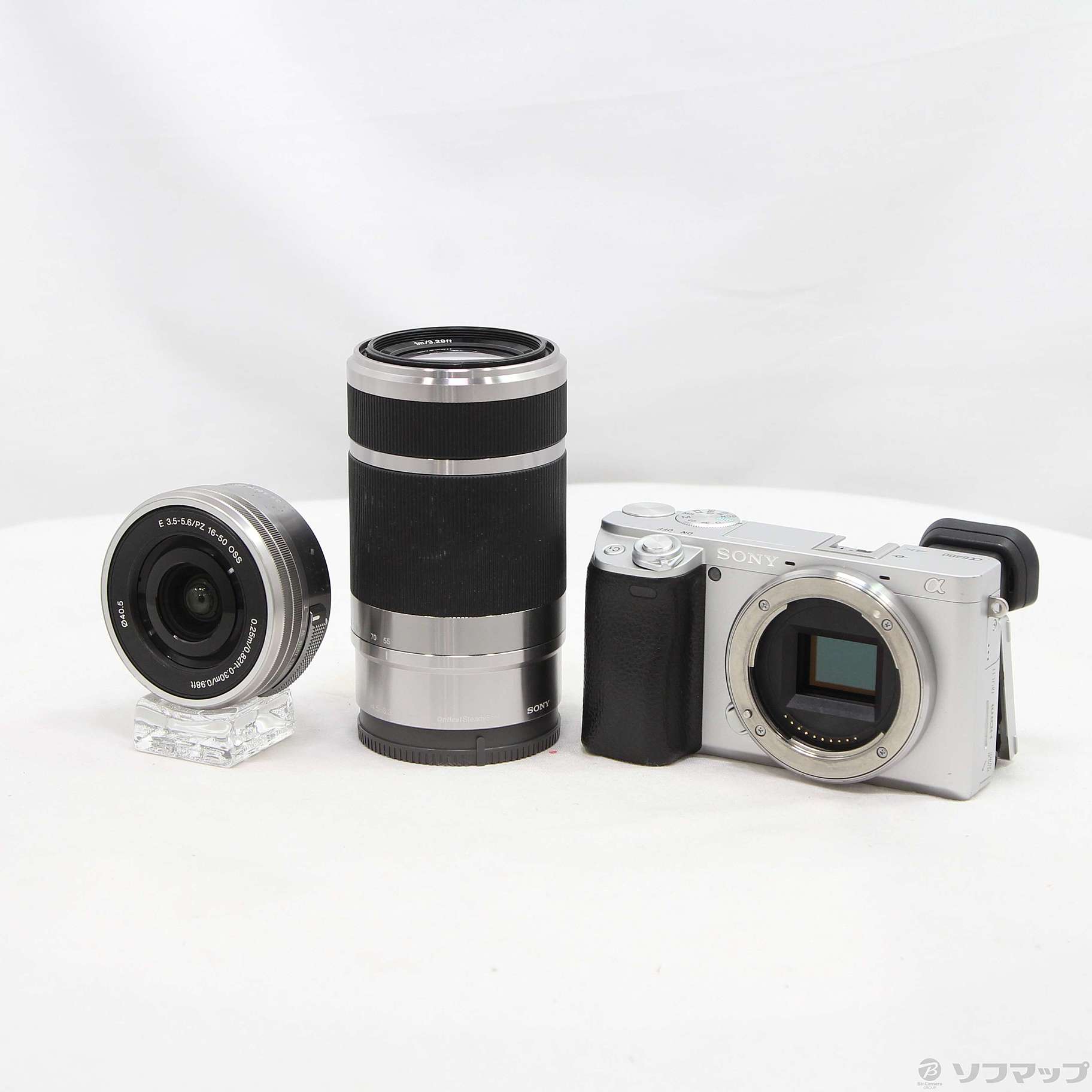 中古】α6400 ILCE-6400Y ダブルズームレンズキット シルバー
