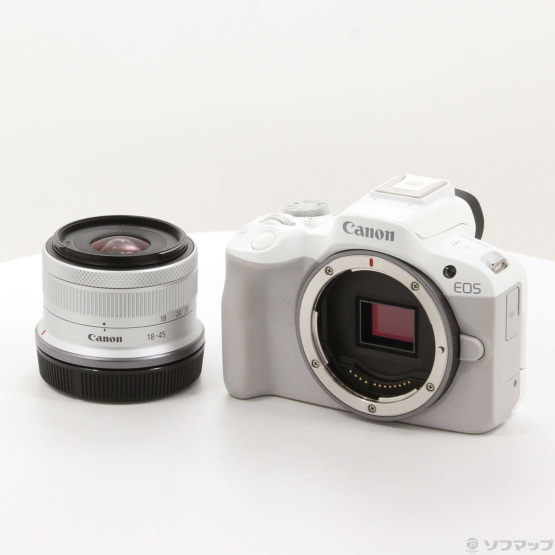 中古】EOS R50 RF-S18-45 IS STM レンズキット ホワイト