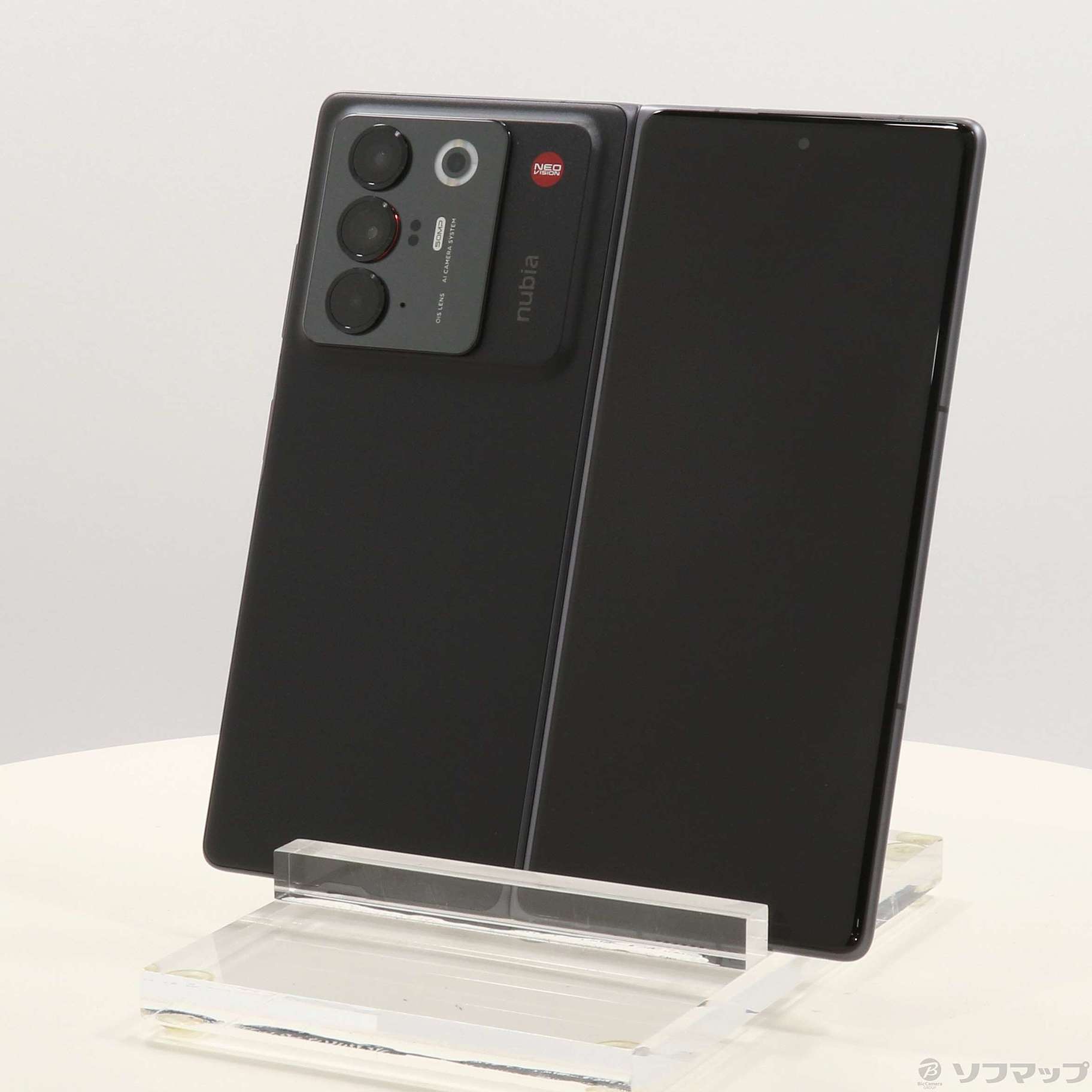 中古】nubia Fold 256GB ブラック ZESCN1 Y!mobile SIMフリー ［8.0