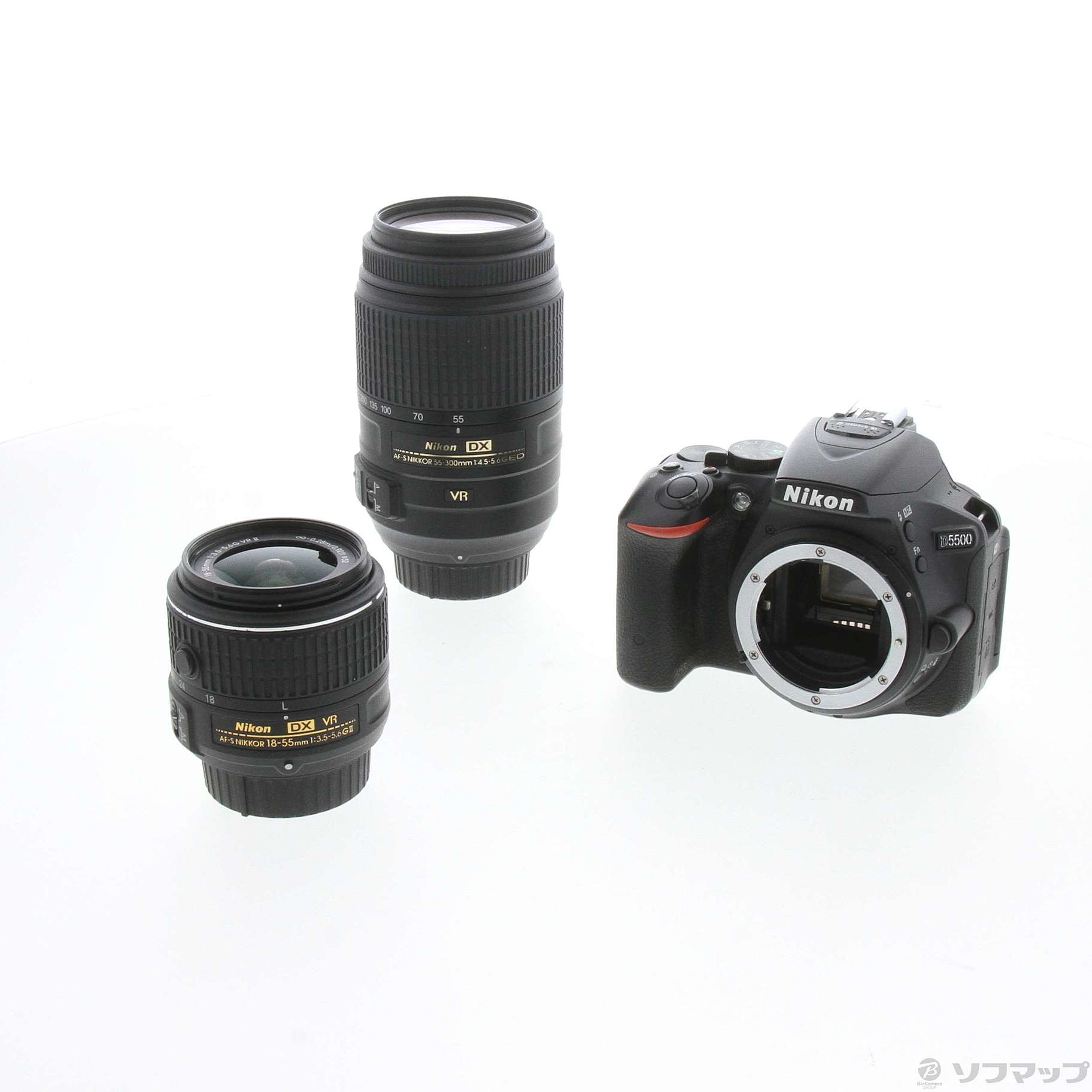 中古】NIKON D5500 ダブルズームキット ブラック [2133073416329