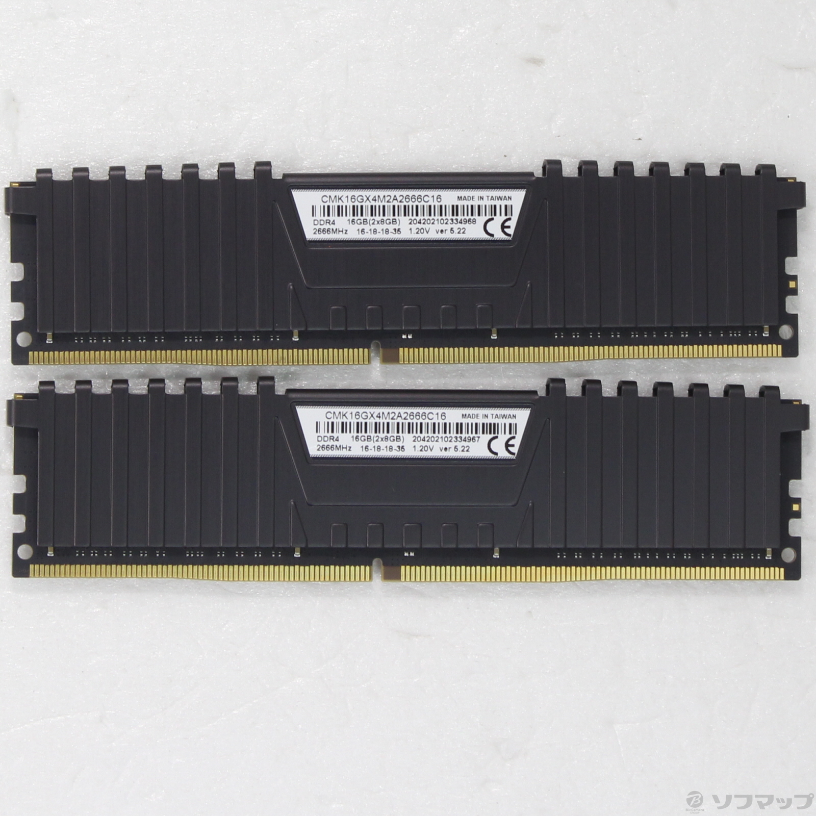 中古】CMK16GX4M2A2666C16 16GB 8GB×2枚組 ［288P PC4-21300(DDR4-2666