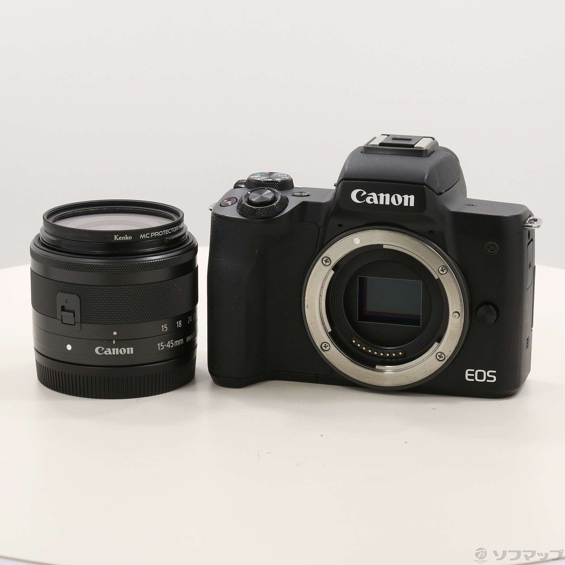 中古】EOS Kiss M EF-M15-45 IS STM レンズキット ブラック