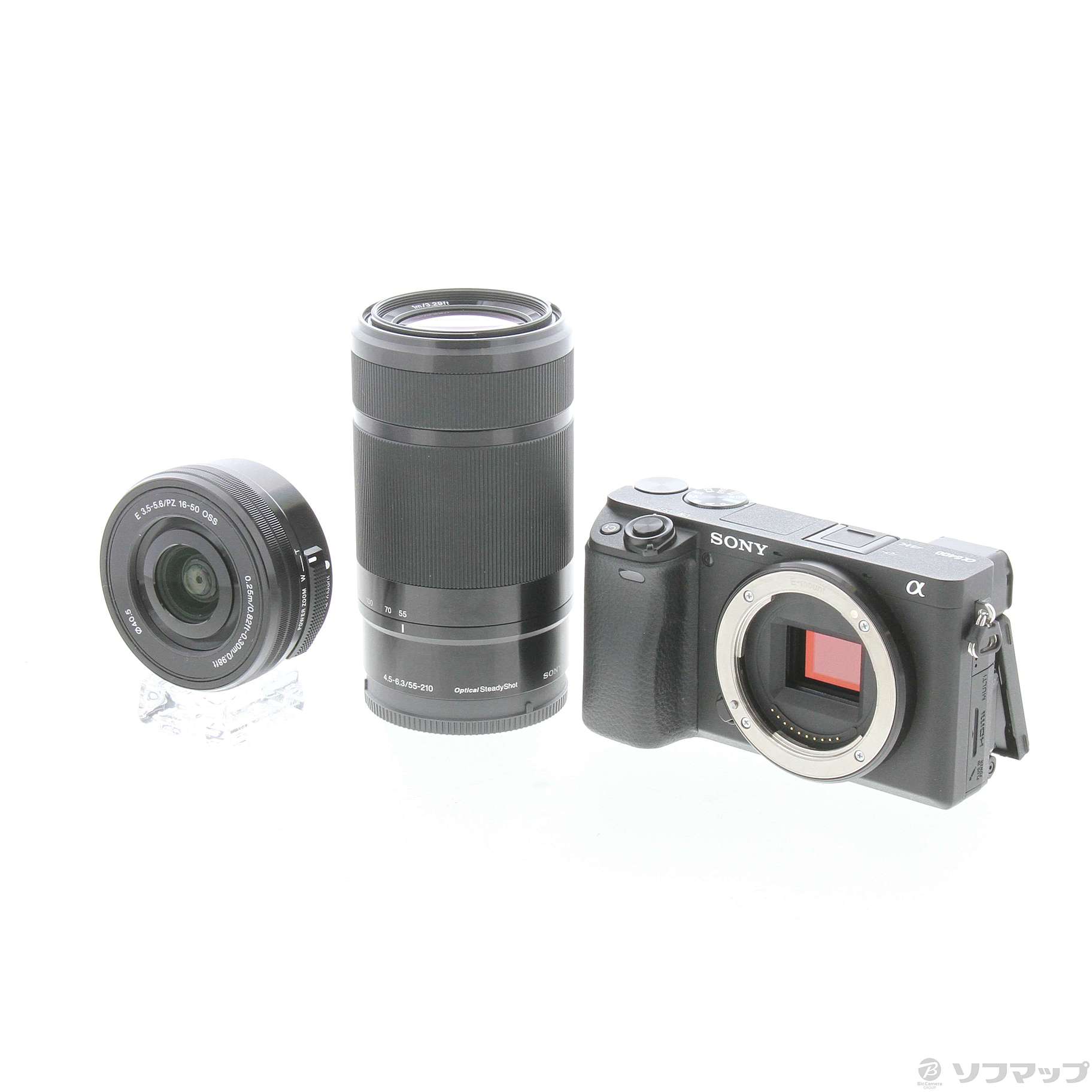 中古】α6400 ILCE-6400Y ダブルズームレンズキット ブラック 