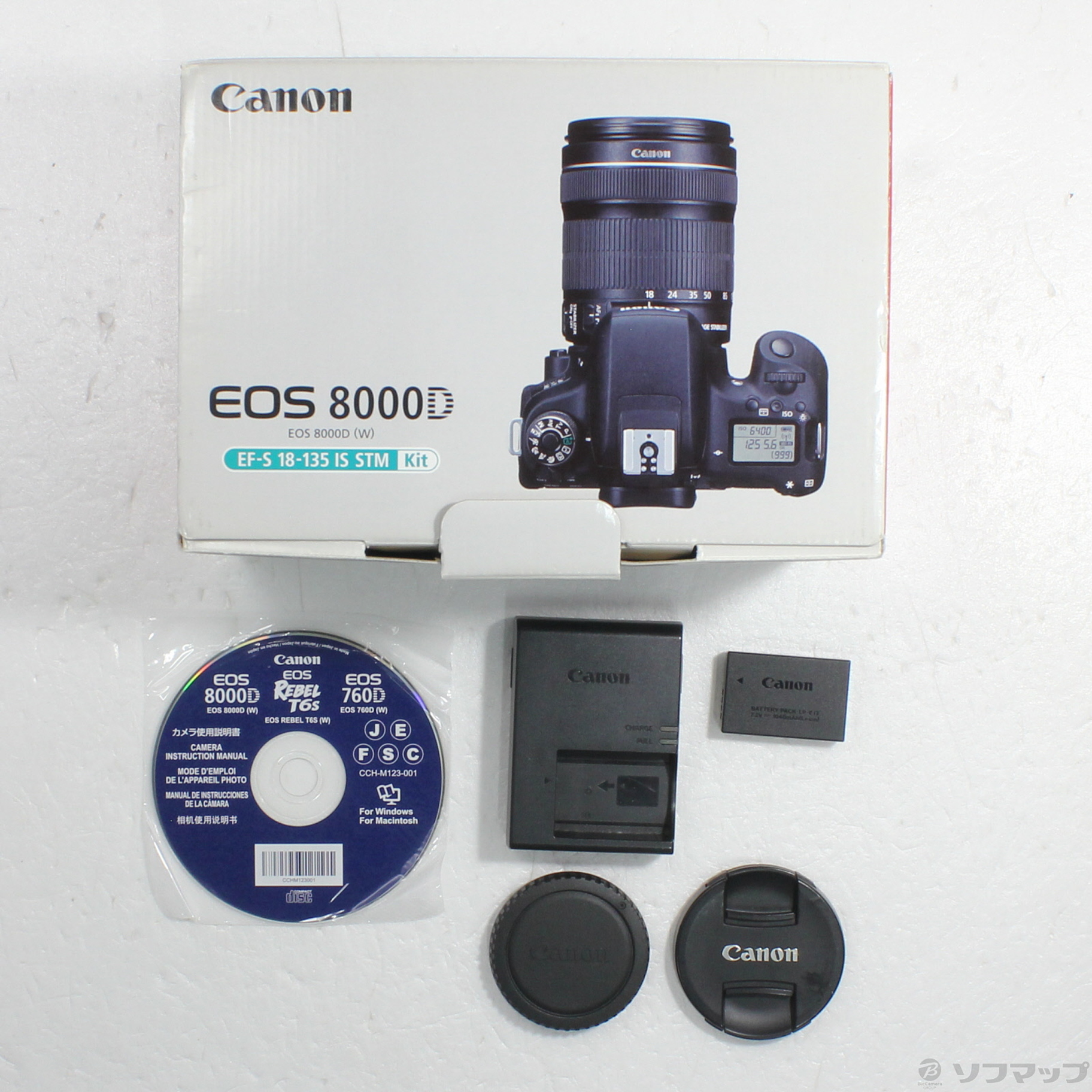 中古】EOS 8000D EF-S18-135 IS STM レンズキット (2420万画素／SDXC 