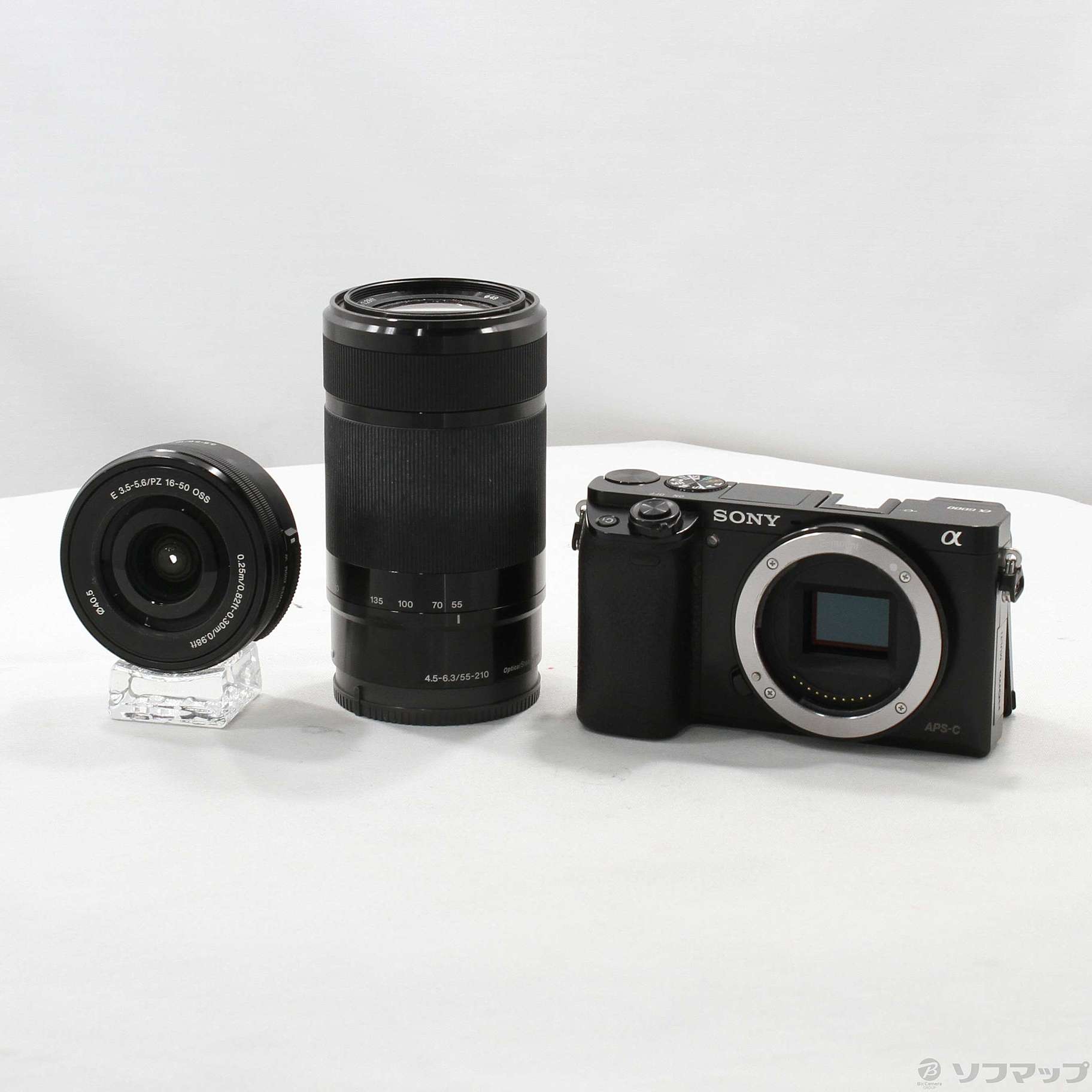 中古】α6000 ILCE-6000Y ブラック ダブルズームレンズキット 