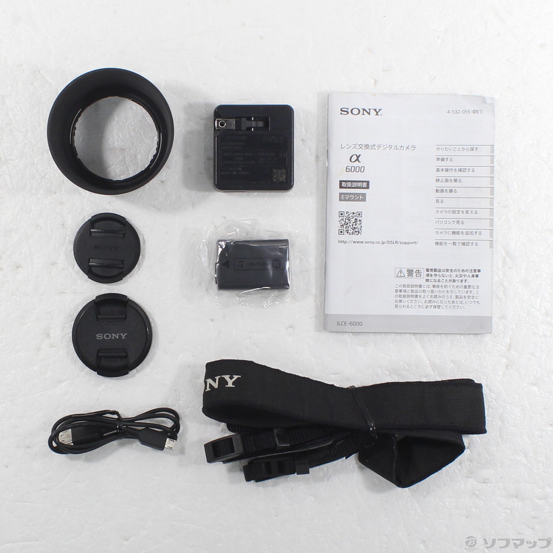 中古】α6000 ILCE-6000Y ブラック ダブルズームレンズキット 