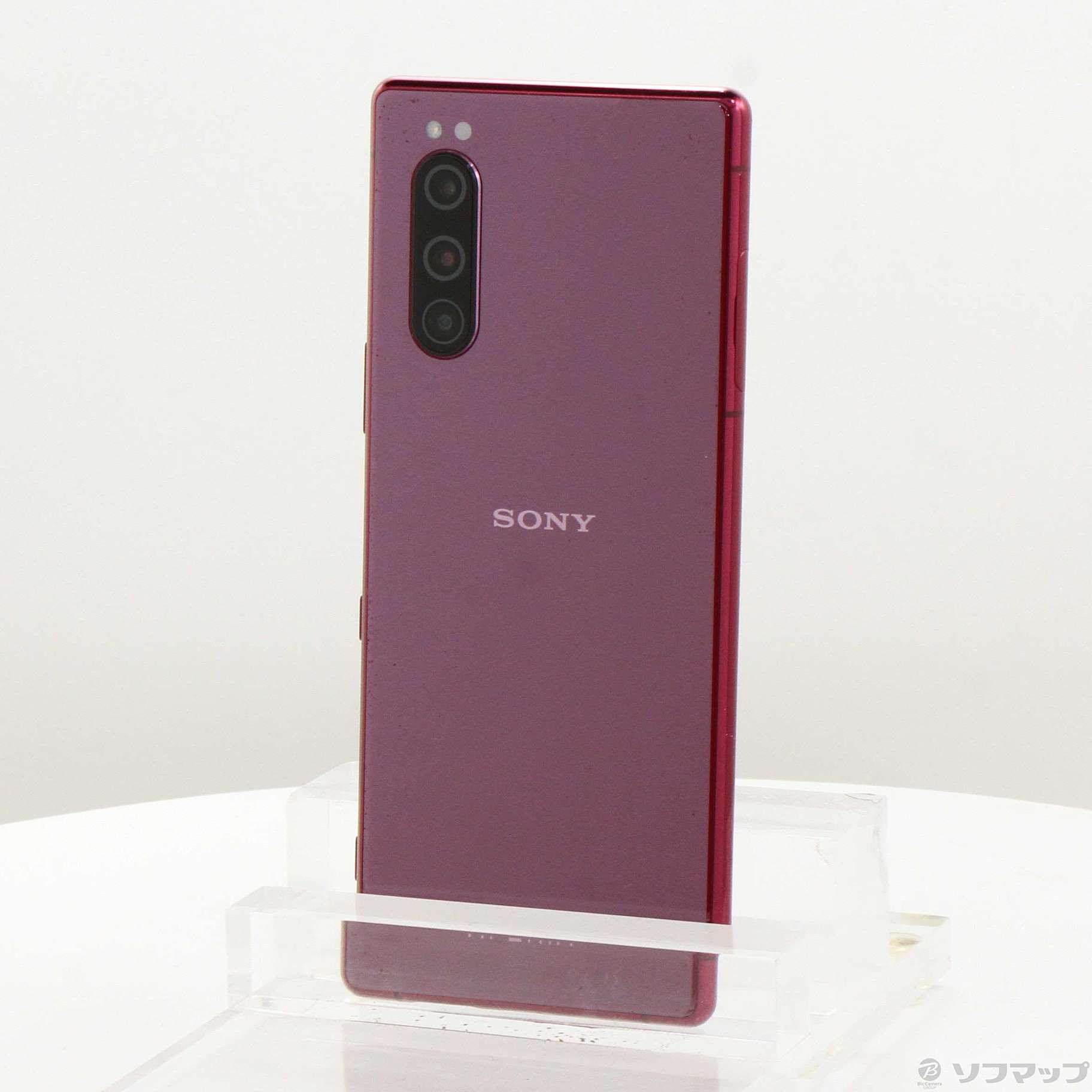中古品〕 Xperia 5 64GB レッド SOV41 auロック解除SIMフリー｜の通販