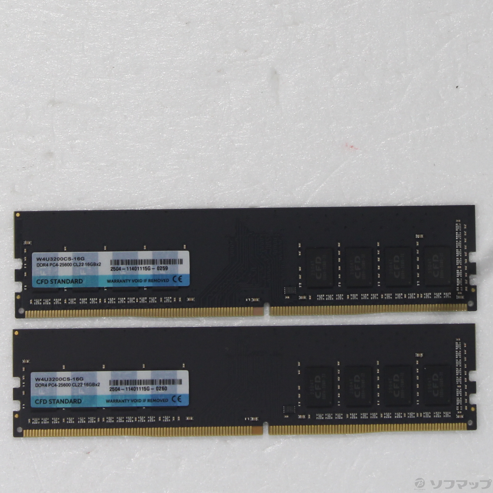 中古】W4U3200CS-16G 32GB 16GB×2枚組 ［288P PC4-25600(DDR4-3200 