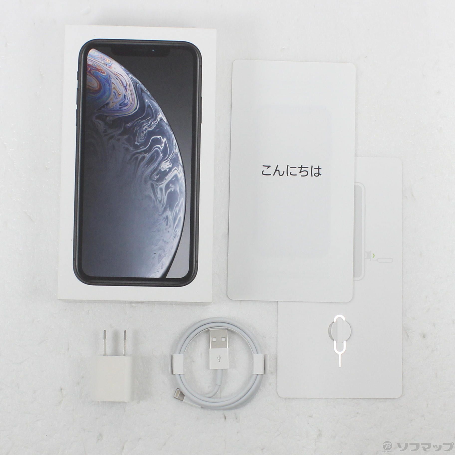 中古】iPhoneXR 64GB ブラック MT002J／A SoftBank [2133073971422