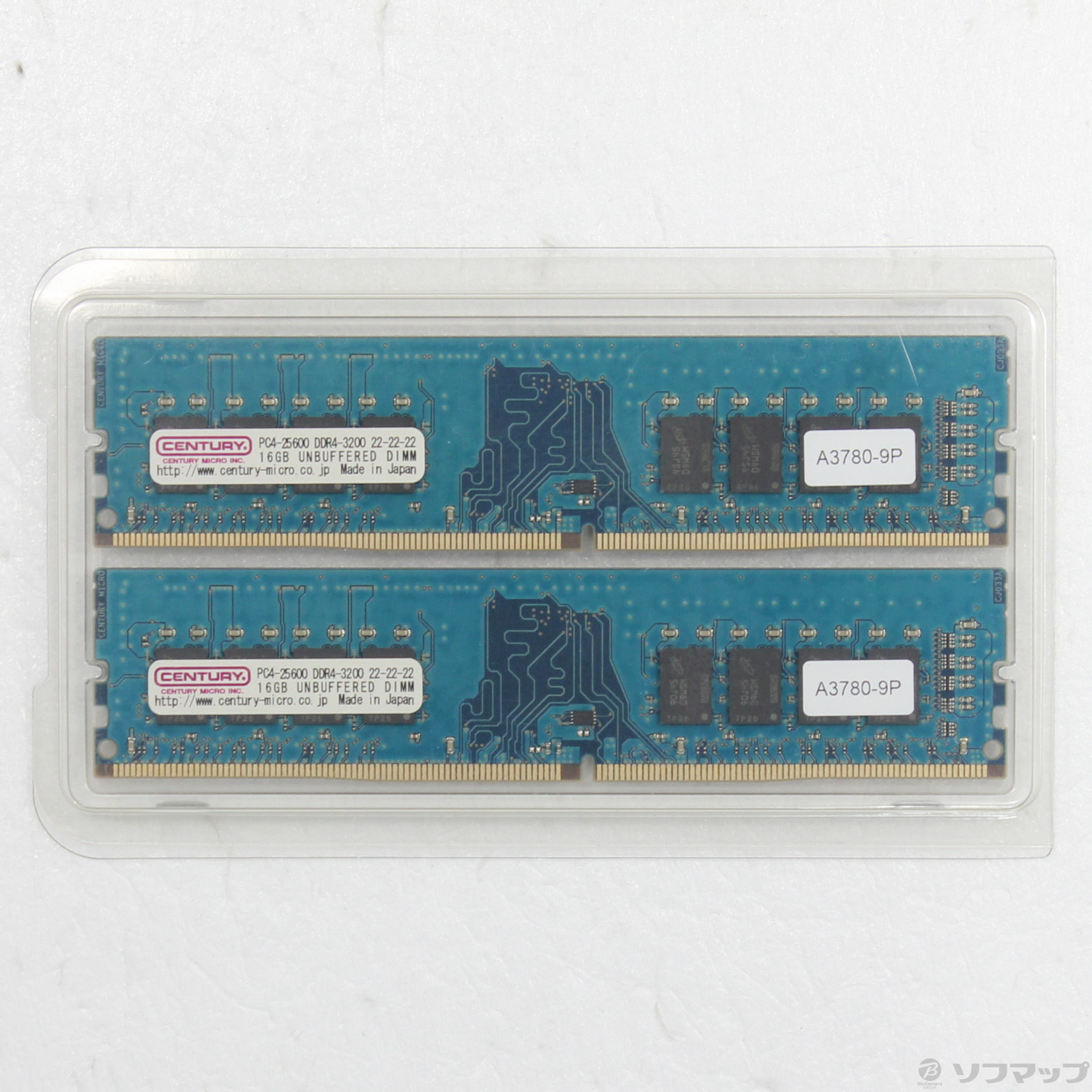 中古】Century Micro DDR4 3200 16GB 2枚組 ［288P PC4-32000(DDR4