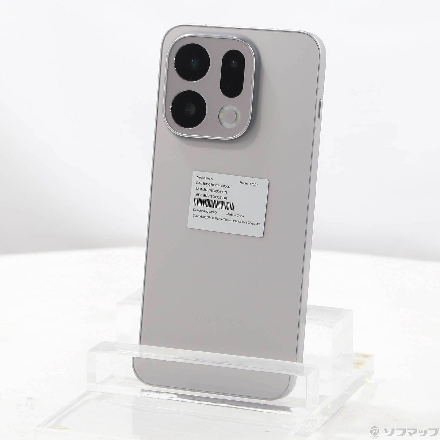 中古】OPPO Find X9 512GB チタニウムグレー OPG07 au SIMフリー