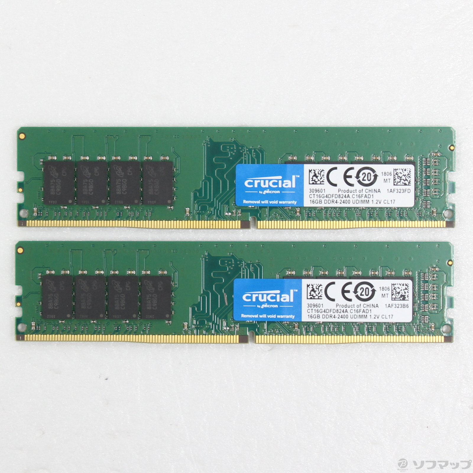 中古】DDR4-2400 16Gx2 ［288P PC4-19200(DDR4-2400) 32GB(16GB×2枚組 