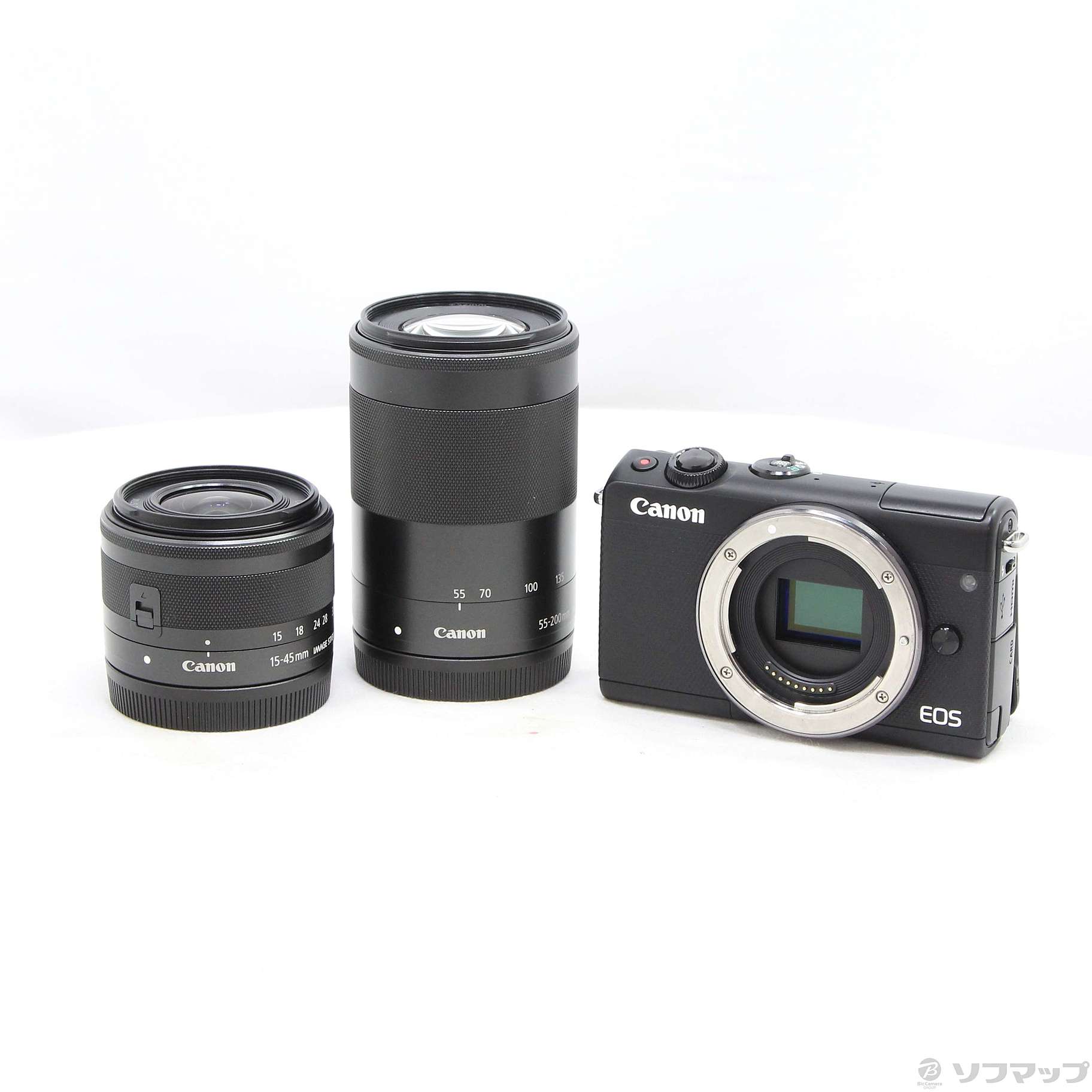 Canon EOS M100 ブラック ダブルズームキット ミラーレス一眼カメラ