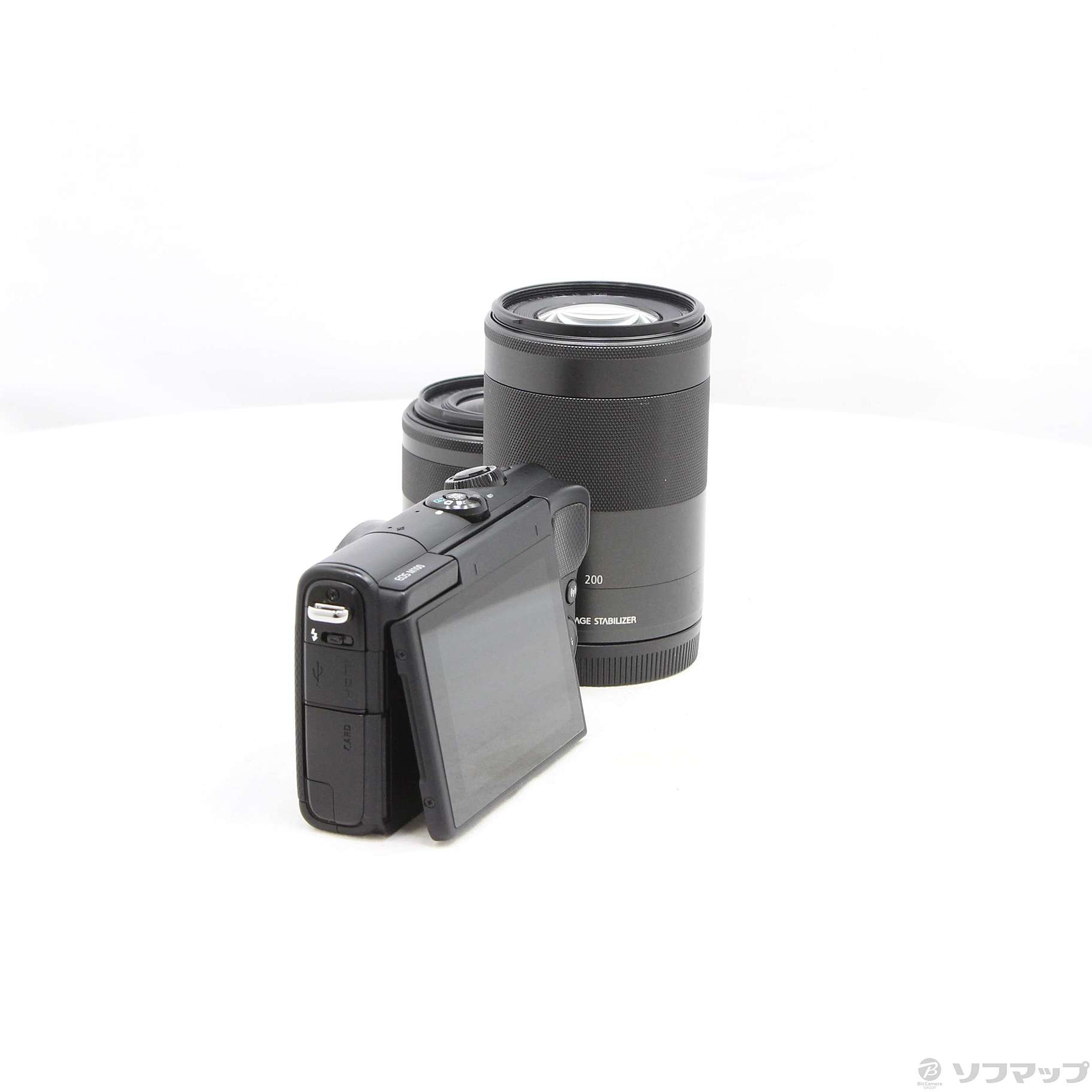 中古】EOS M100(ブラック)ダブル ズームキット [2133074039145