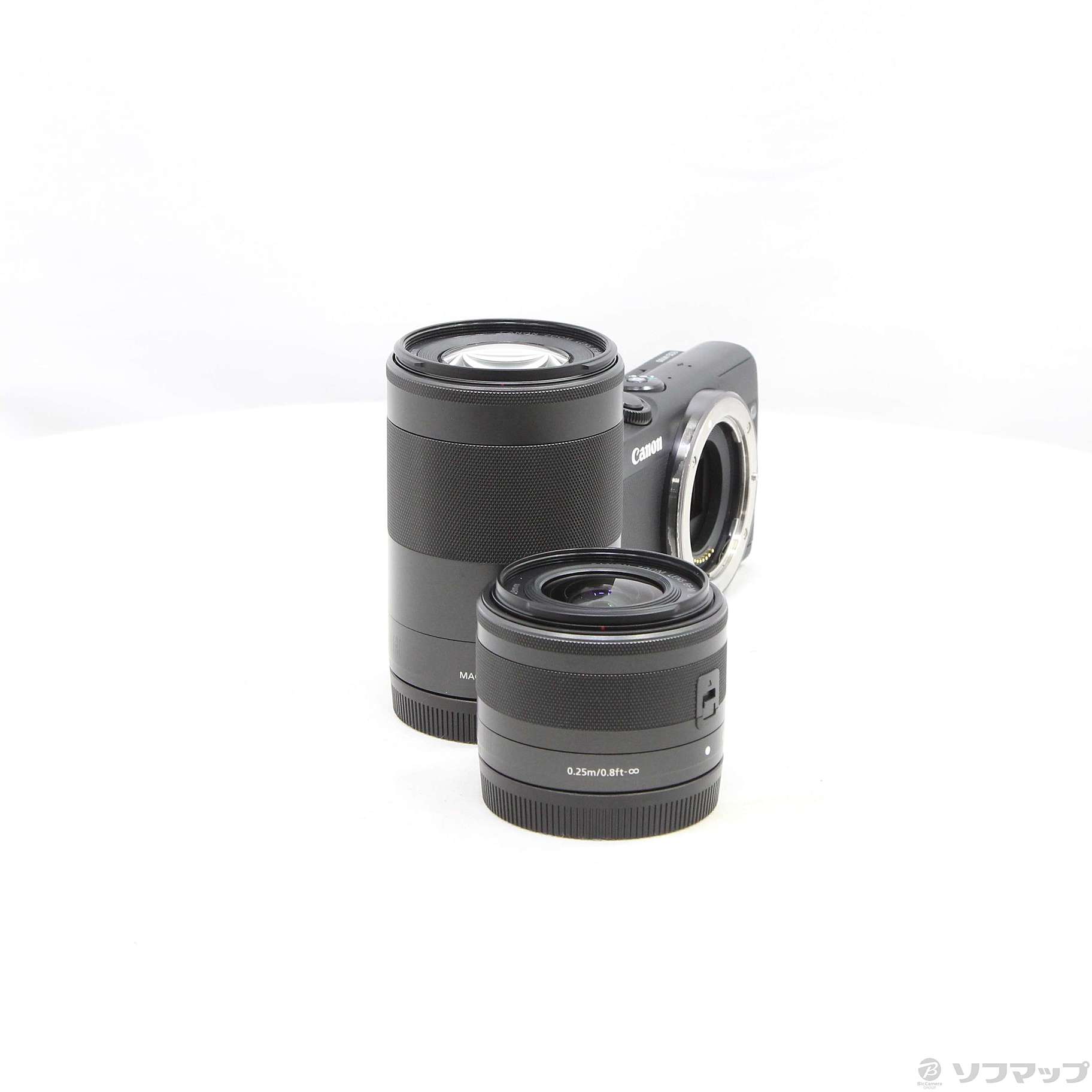中古】EOS M100(ブラック)ダブル ズームキット [2133074039145
